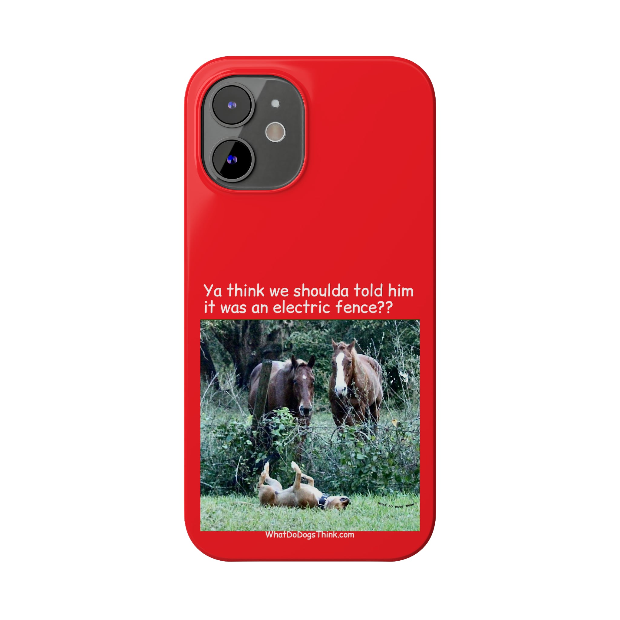 Electric Fence Red Slim Phone Case