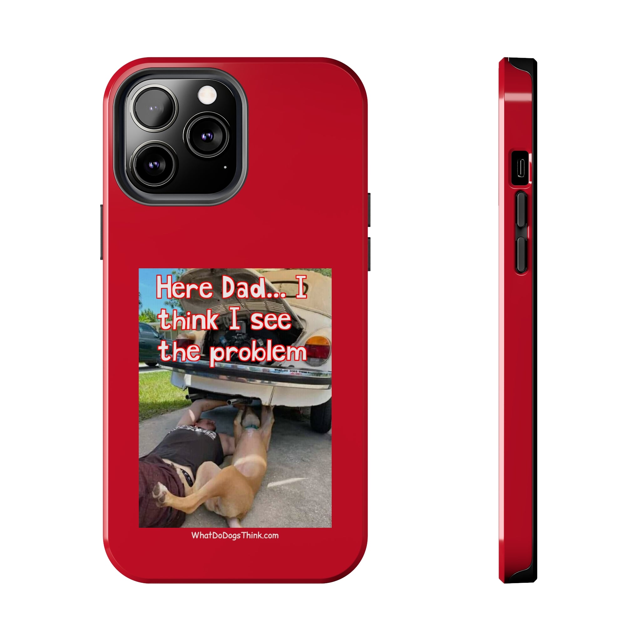 Here Dad Red Tough Phone Cases
