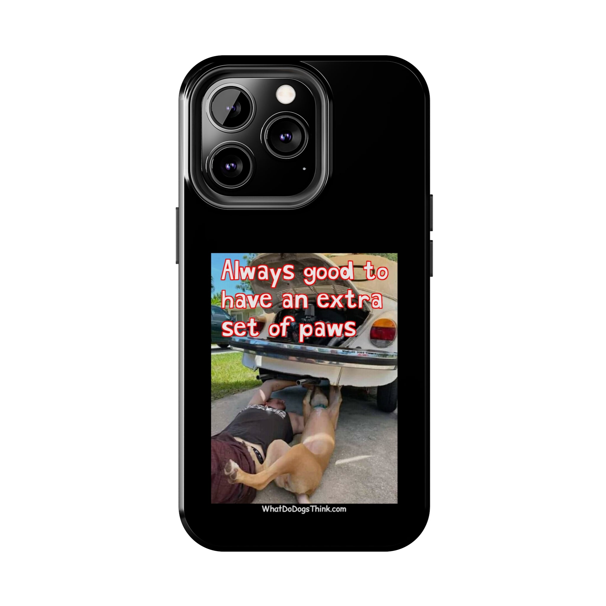 Extra Paw Black Tough Phone Cases