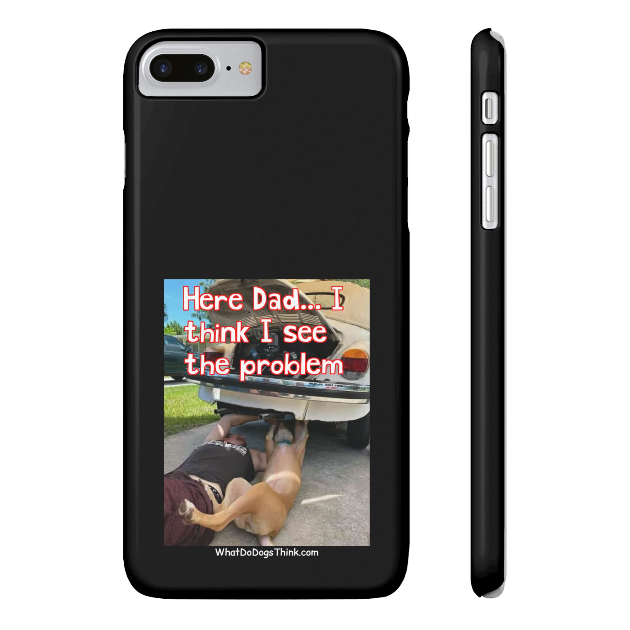 Here Dad Black Slim Phone Cases