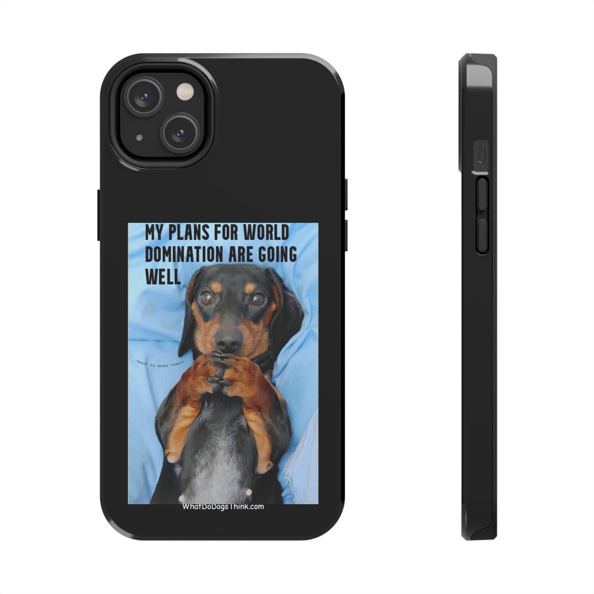 World Domination Black Tough Phone Cases