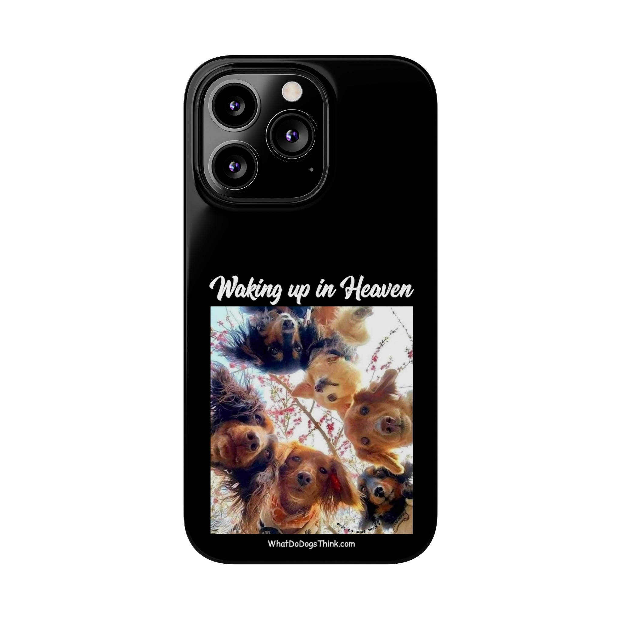Waking Up In Heaven Black Slim Phone Cases