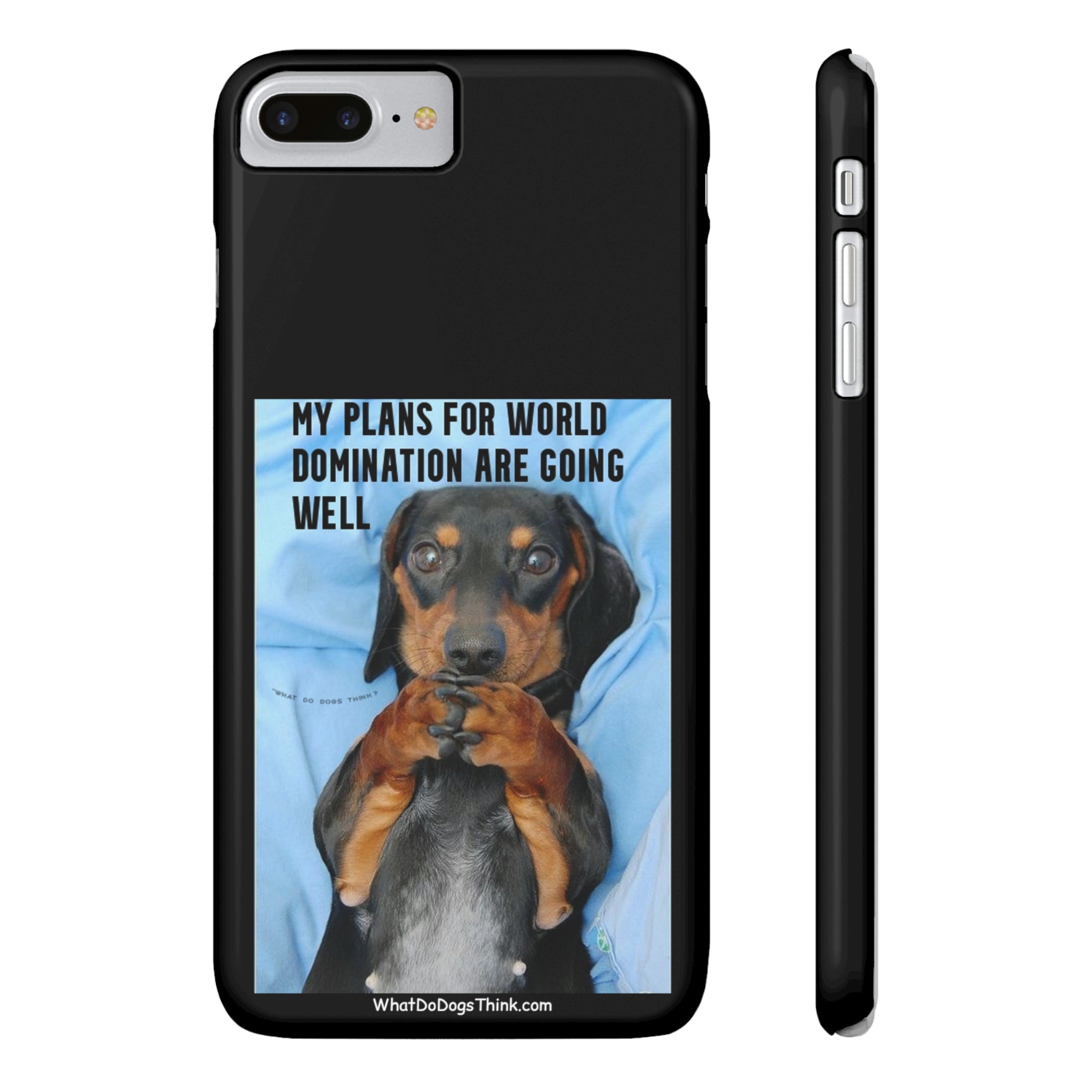 World Domination Black Slim Phone Cases
