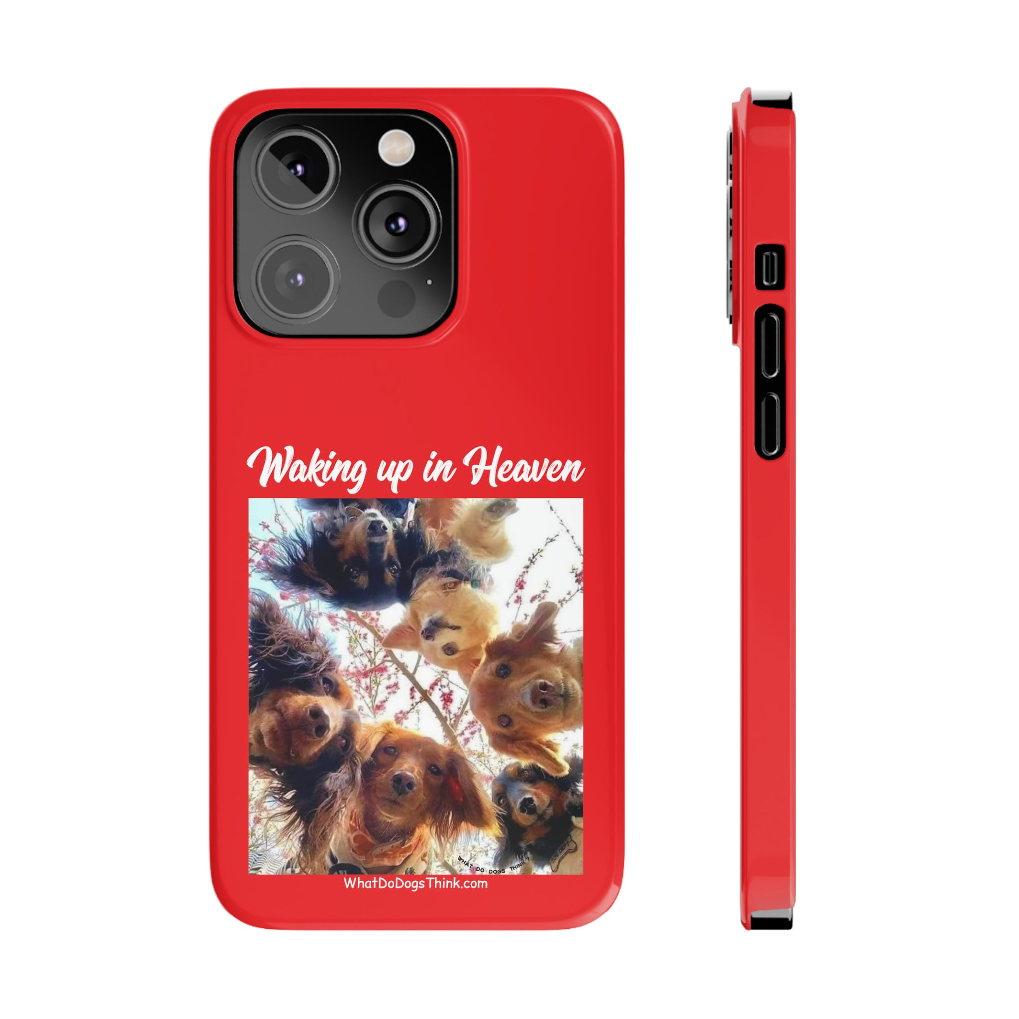 Waking Up In Heaven Red Slim Phone Cases