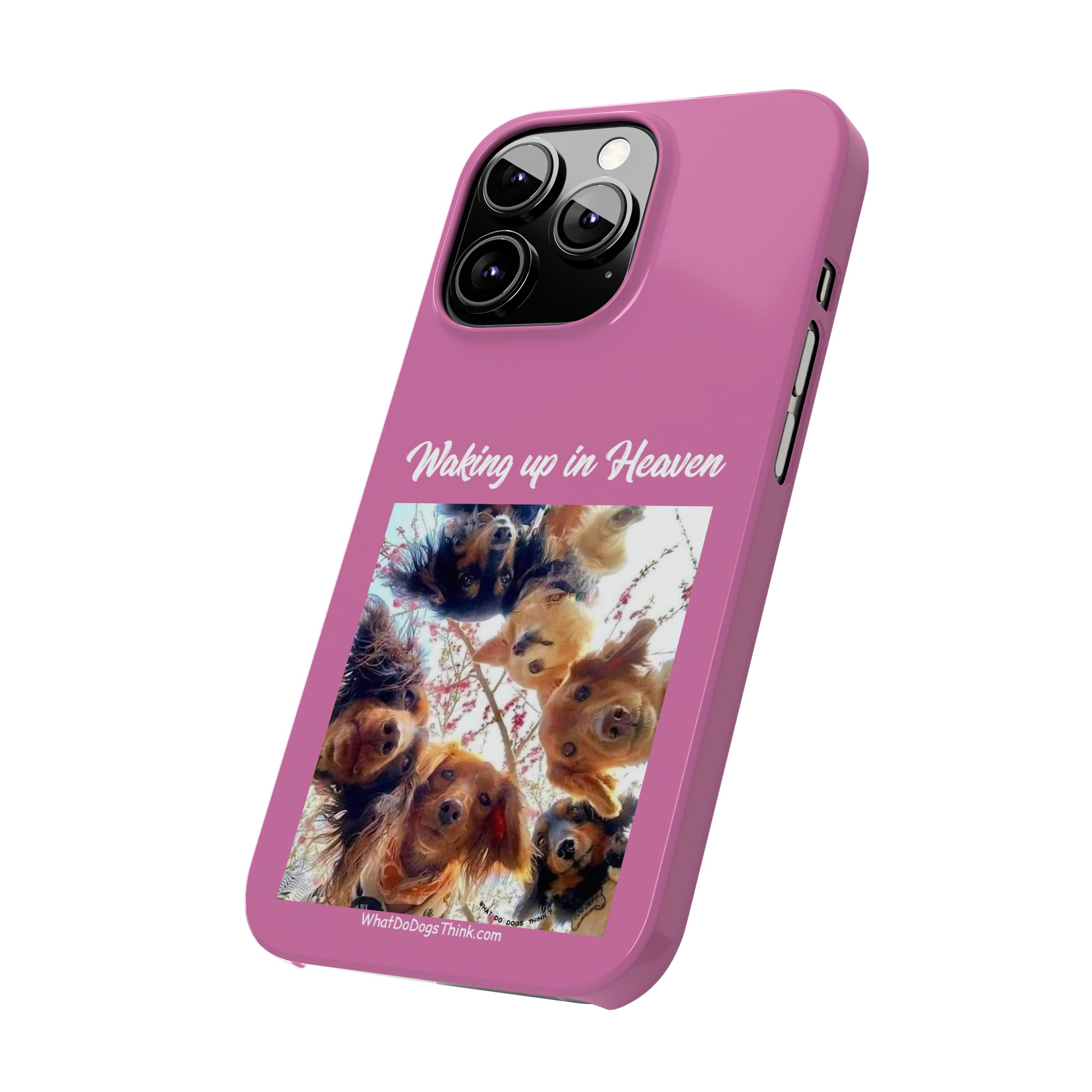 Waking Up In Heaven Pink Slim Phone Cases