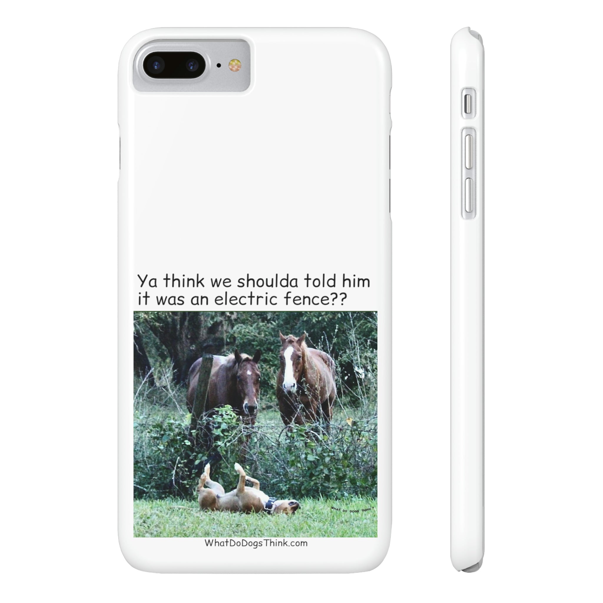 Electric Fence White Slim Phone Case
