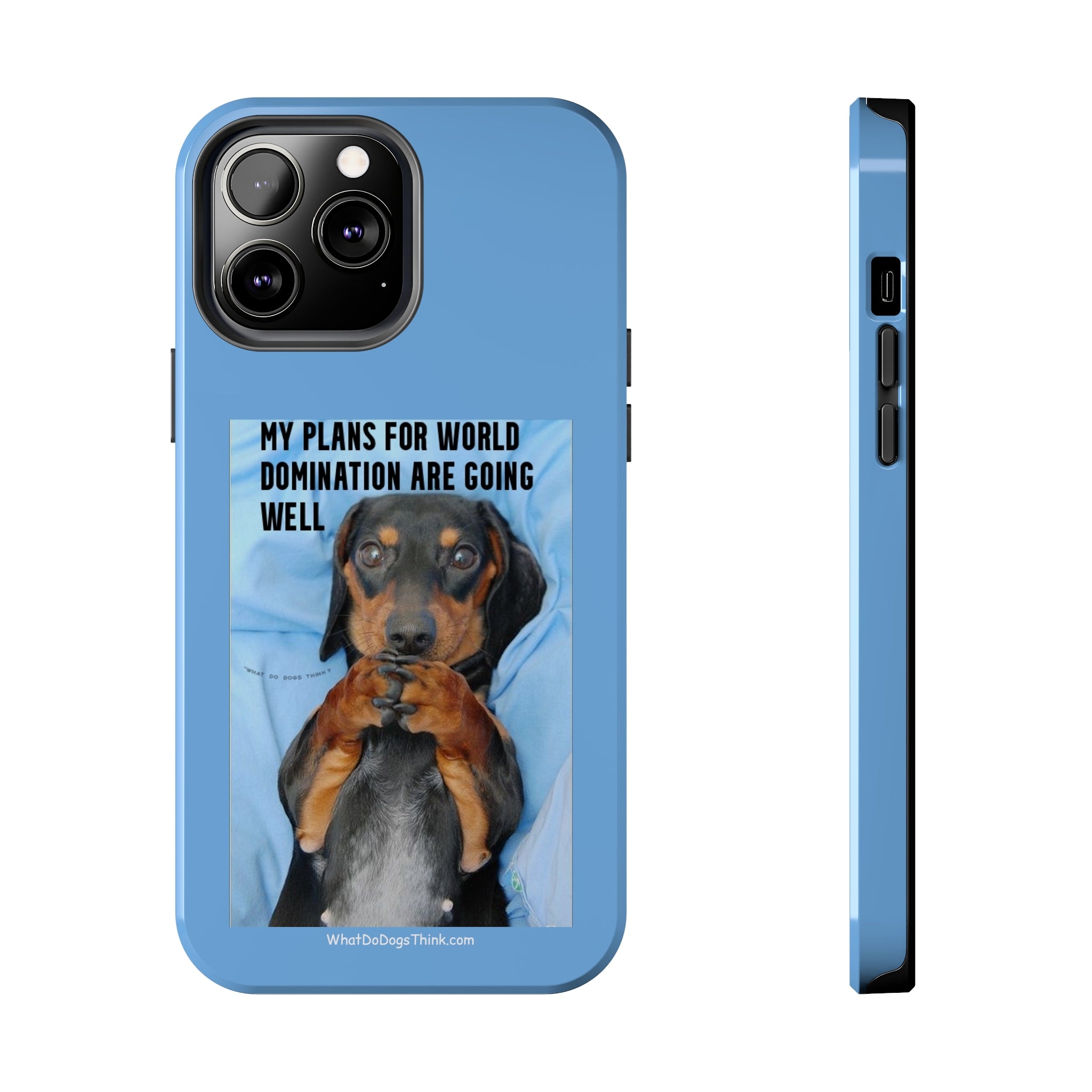 World Domination Blue Tough Phone Cases