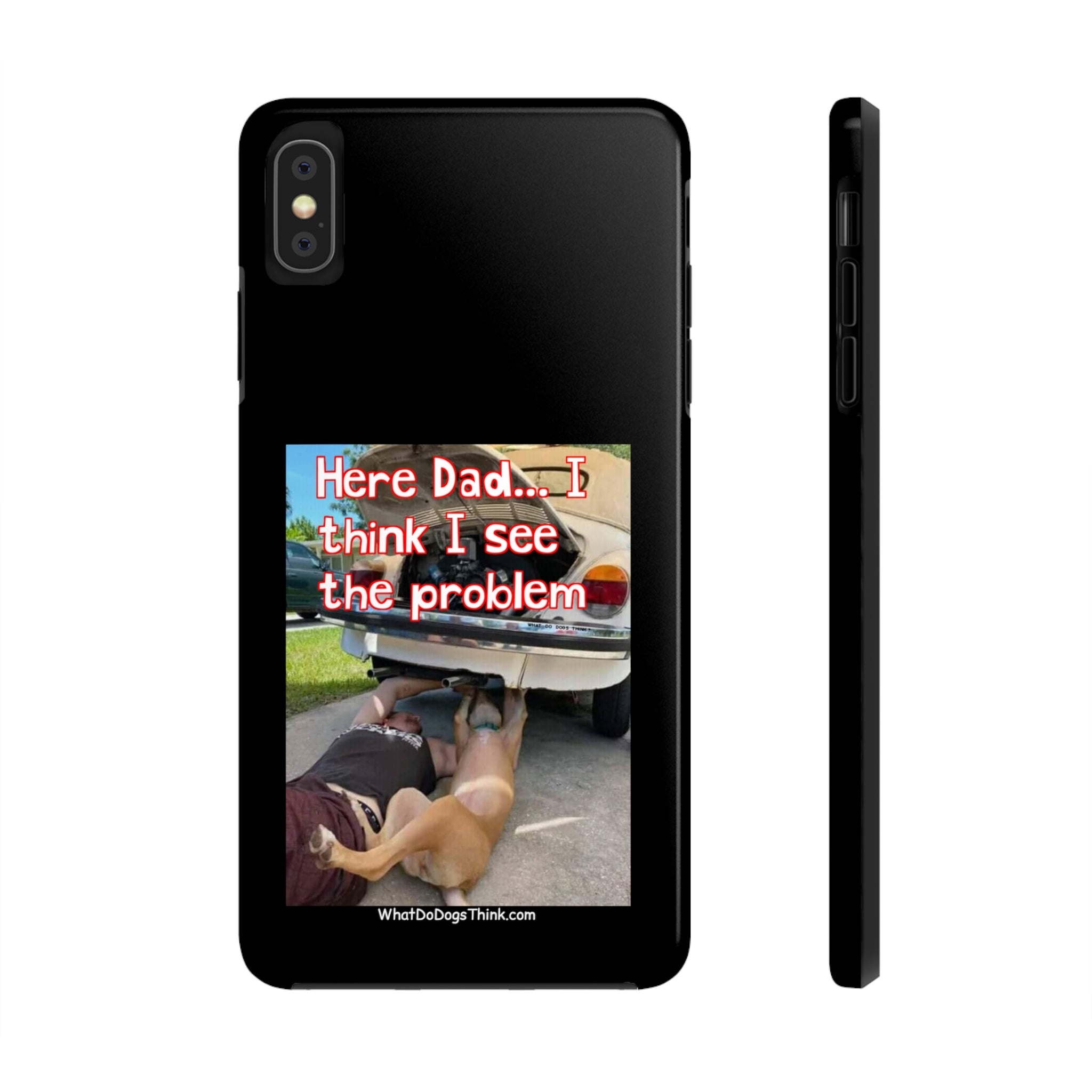Here Dad Black Tough Phone Cases