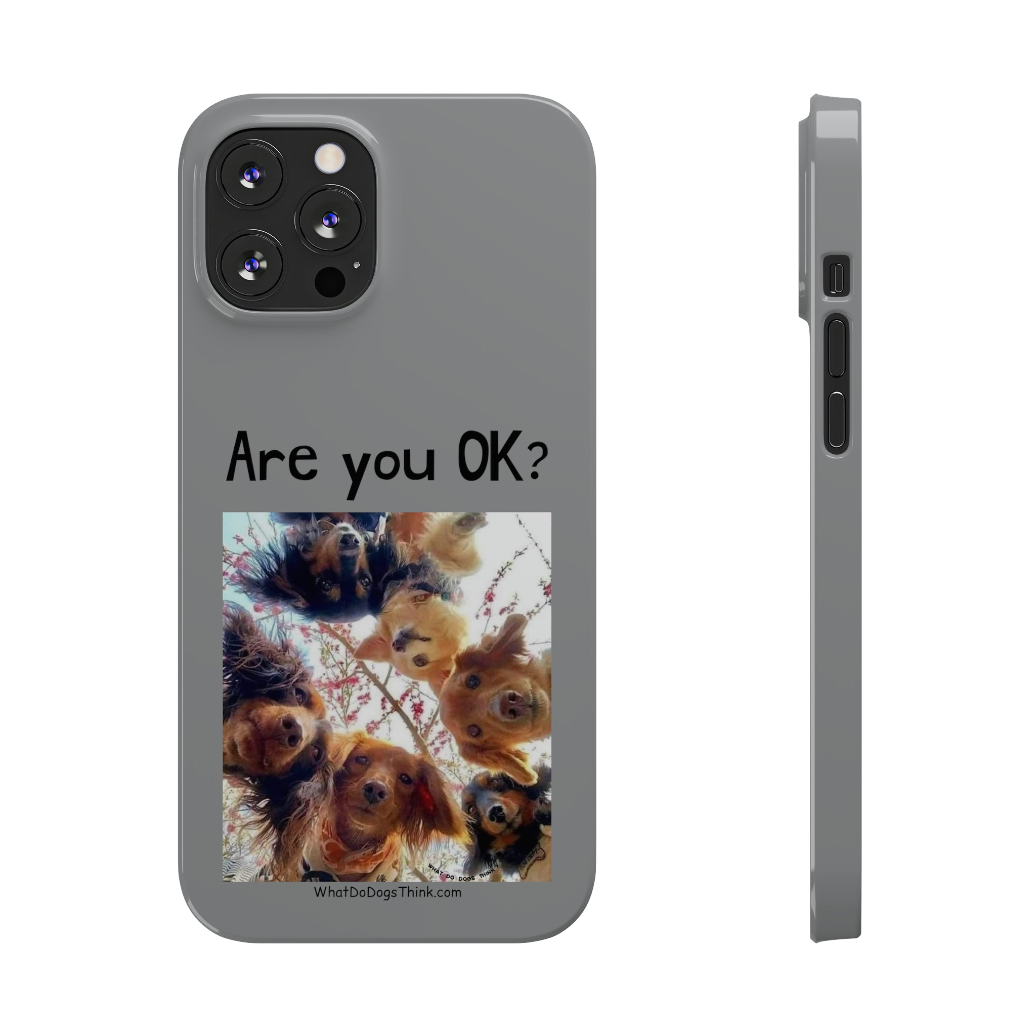 Are you OK? Grey Slim Phone Cases