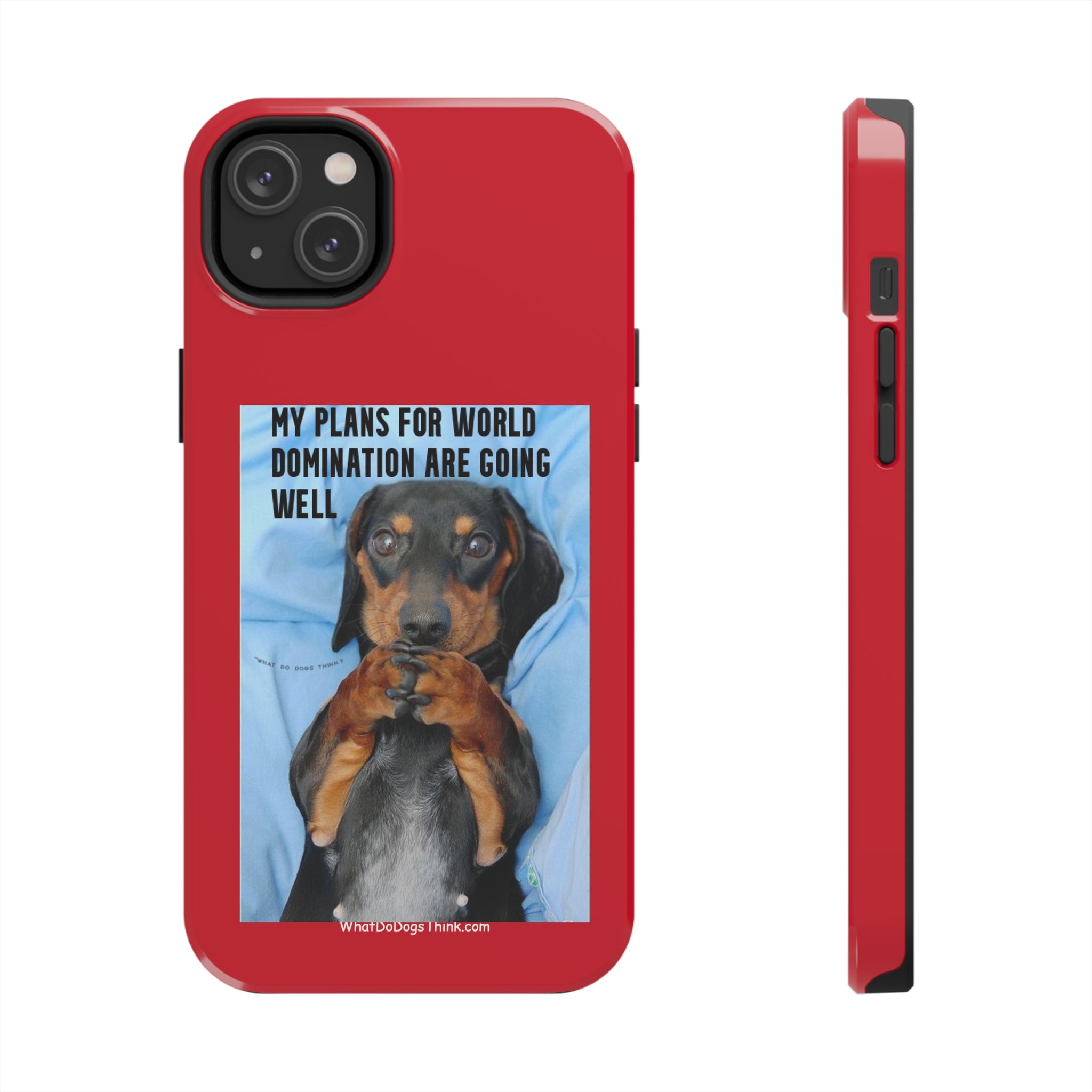 World Domination Red Tough Phone Cases