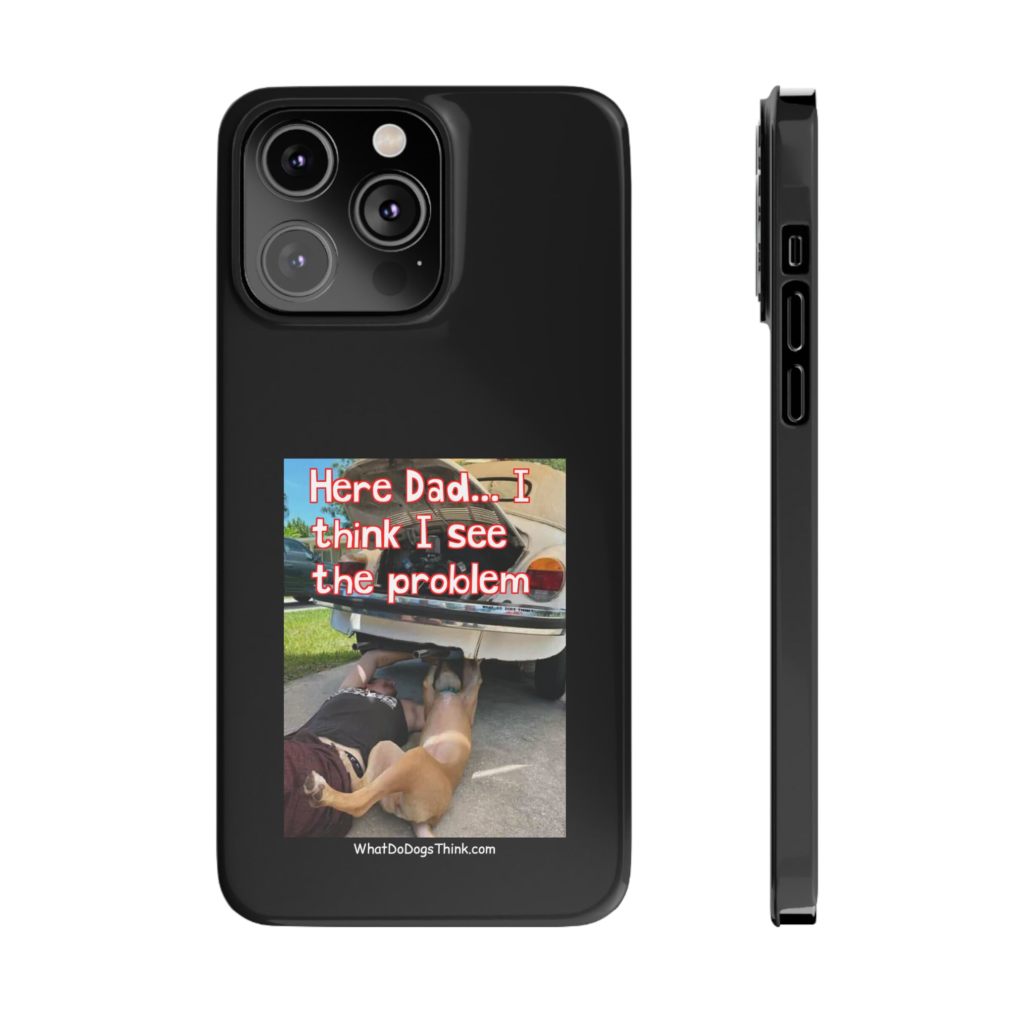 Here Dad Black Slim Phone Cases