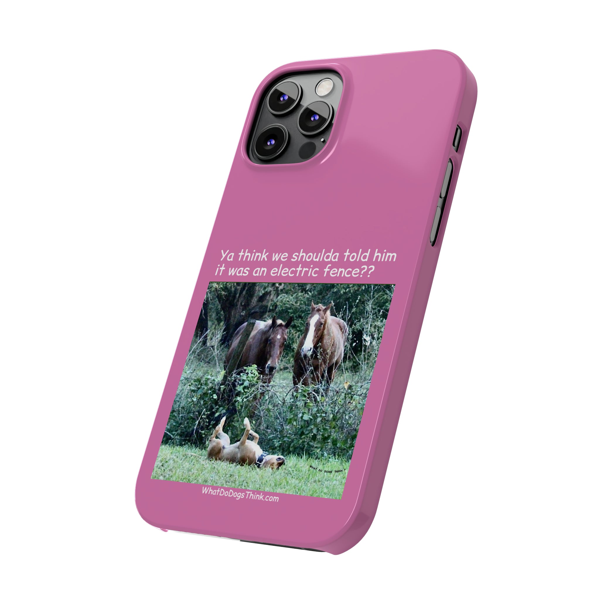 Electric Fence Pink Slim Phone Case
