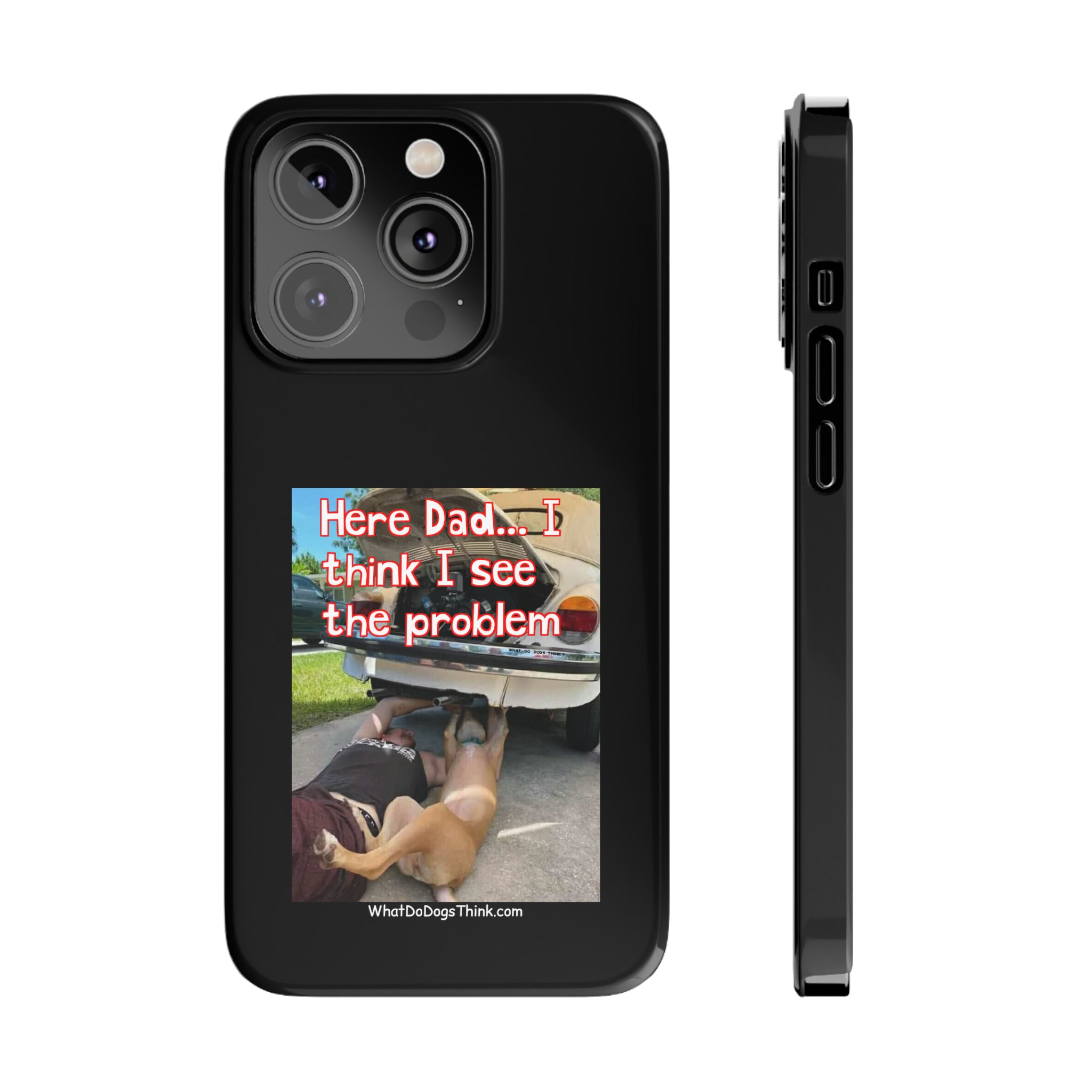 Here Dad Black Slim Phone Cases