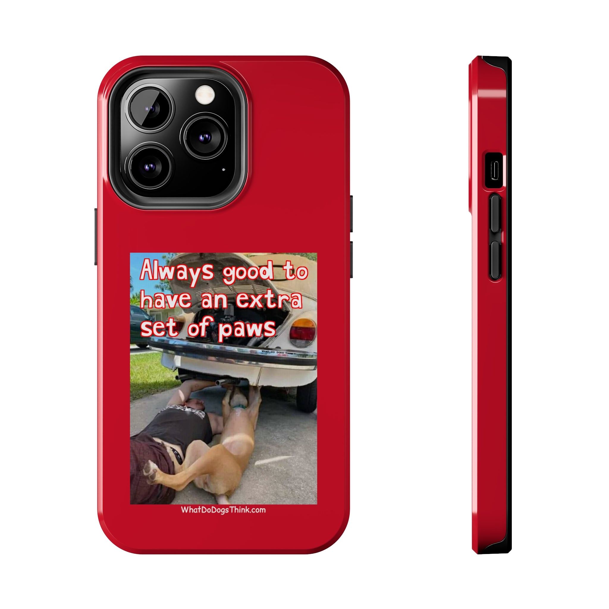 Extra Paw Red Tough Phone Cases