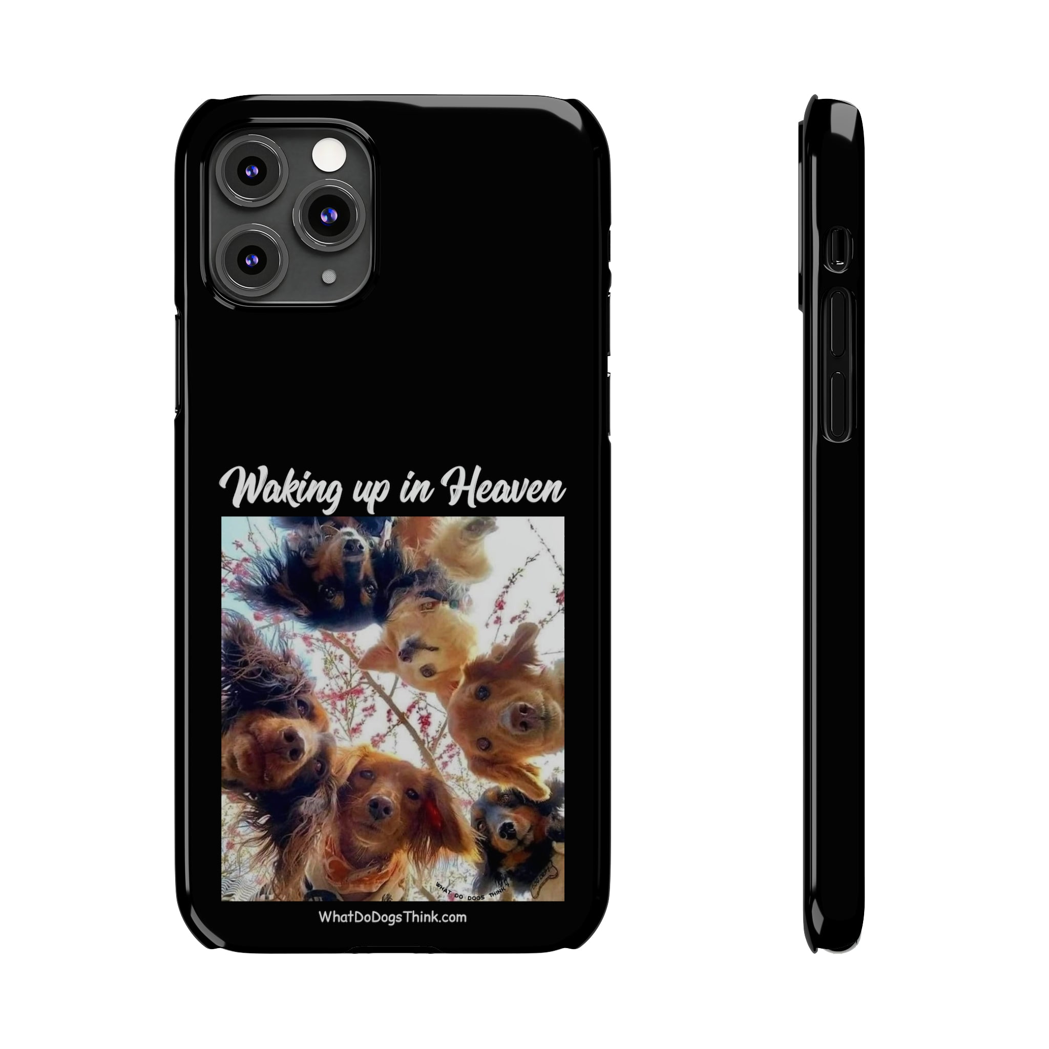 Waking Up In Heaven Black Slim Phone Cases