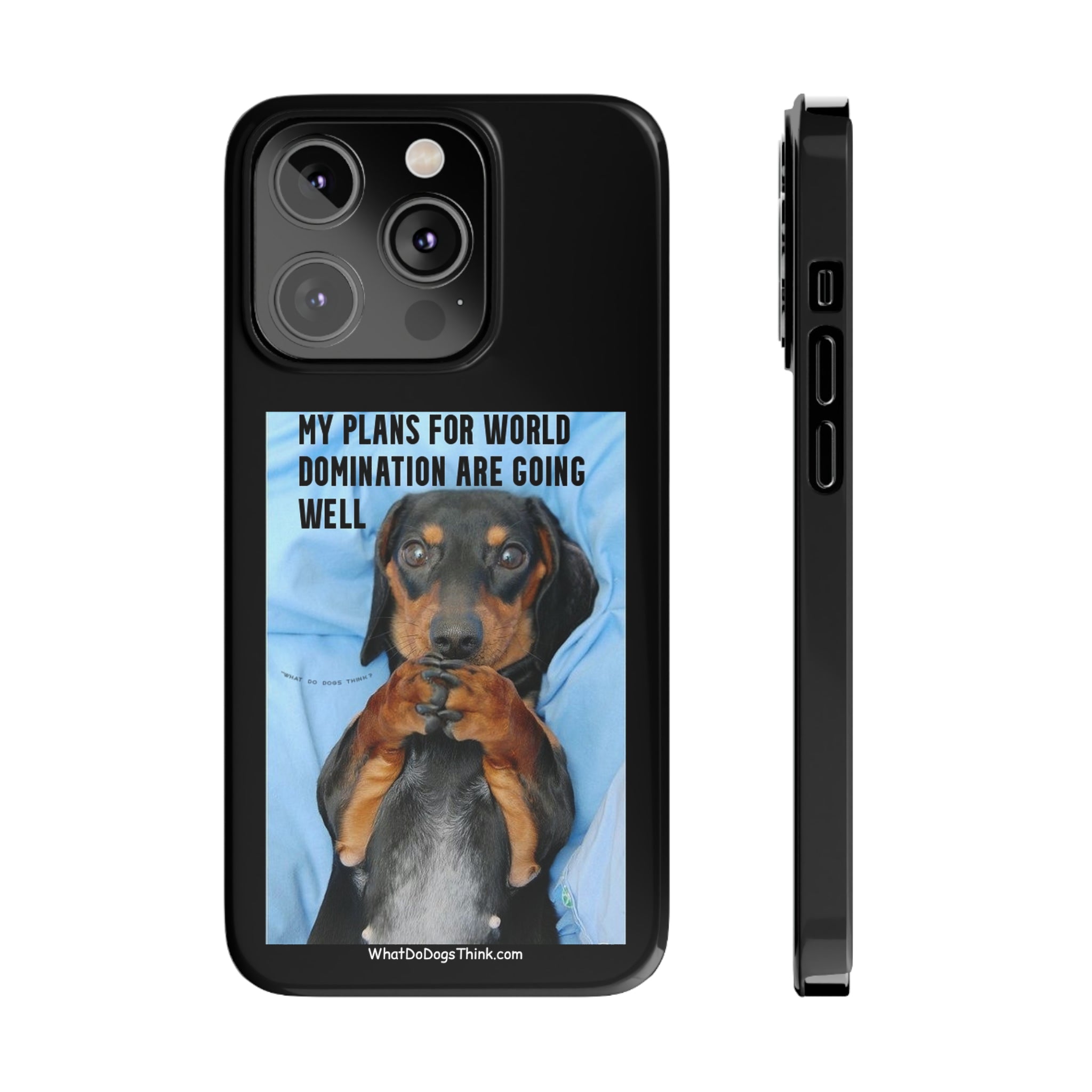 World Domination Black Slim Phone Cases