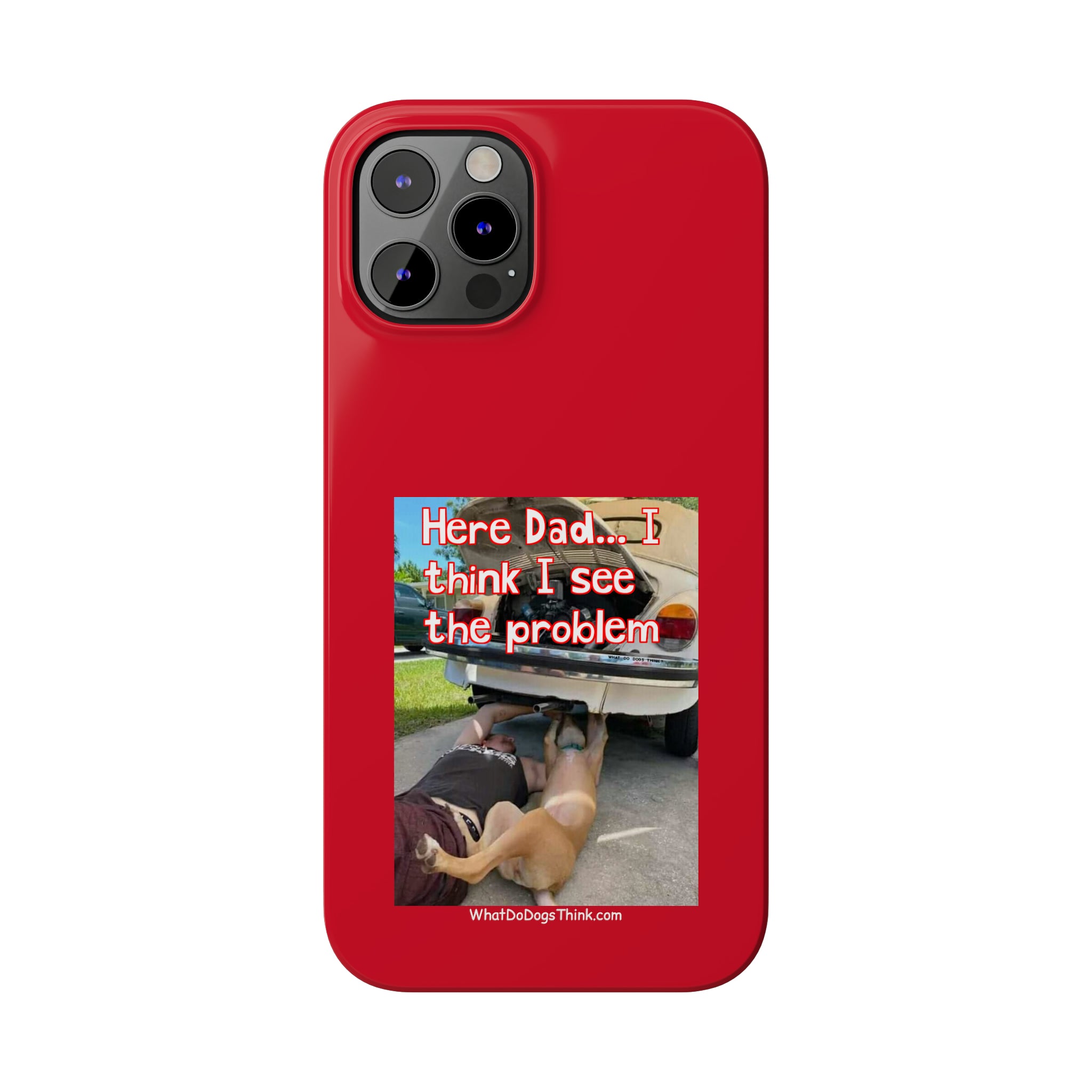 Here Dad Red Slim Phone Cases