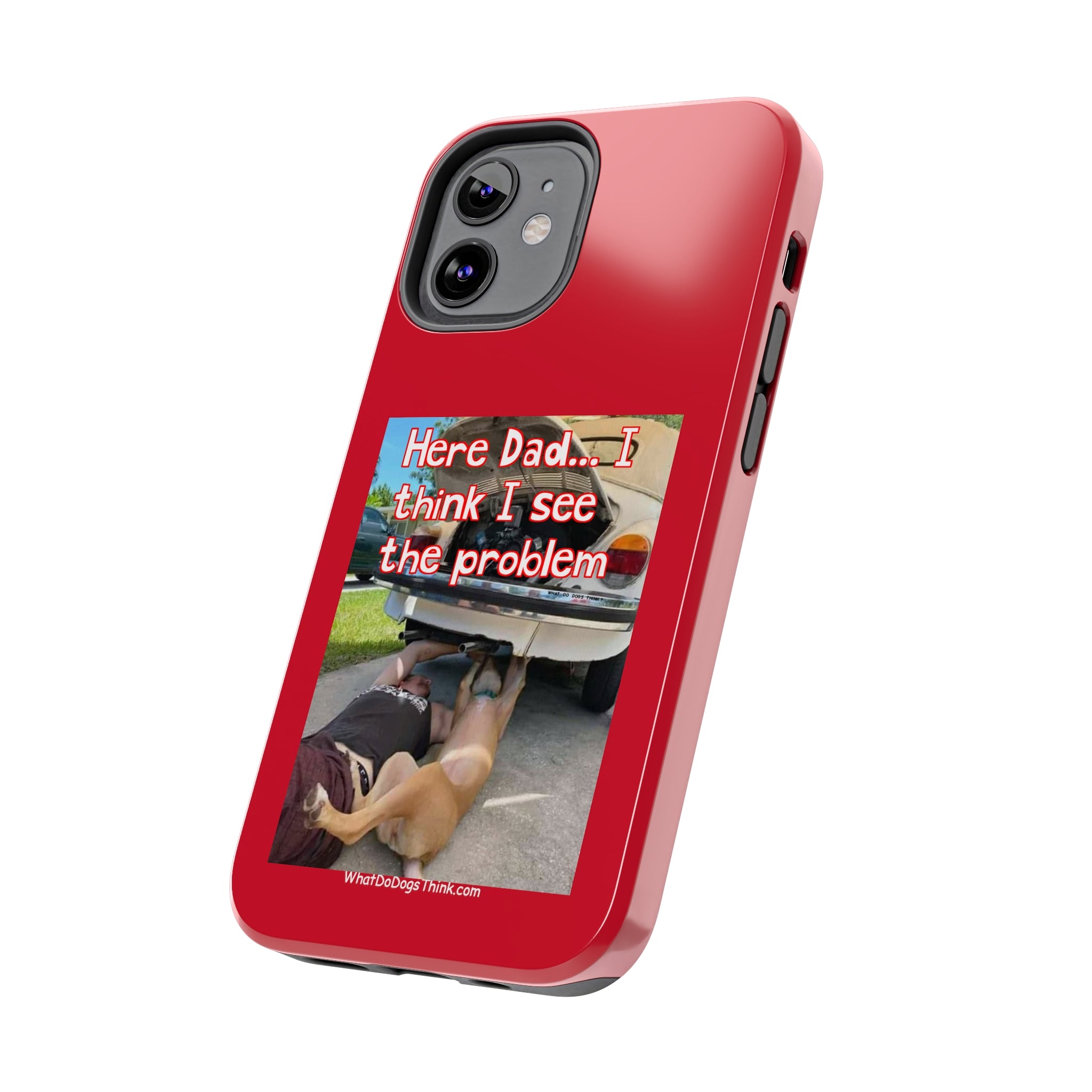Here Dad Red Tough Phone Cases