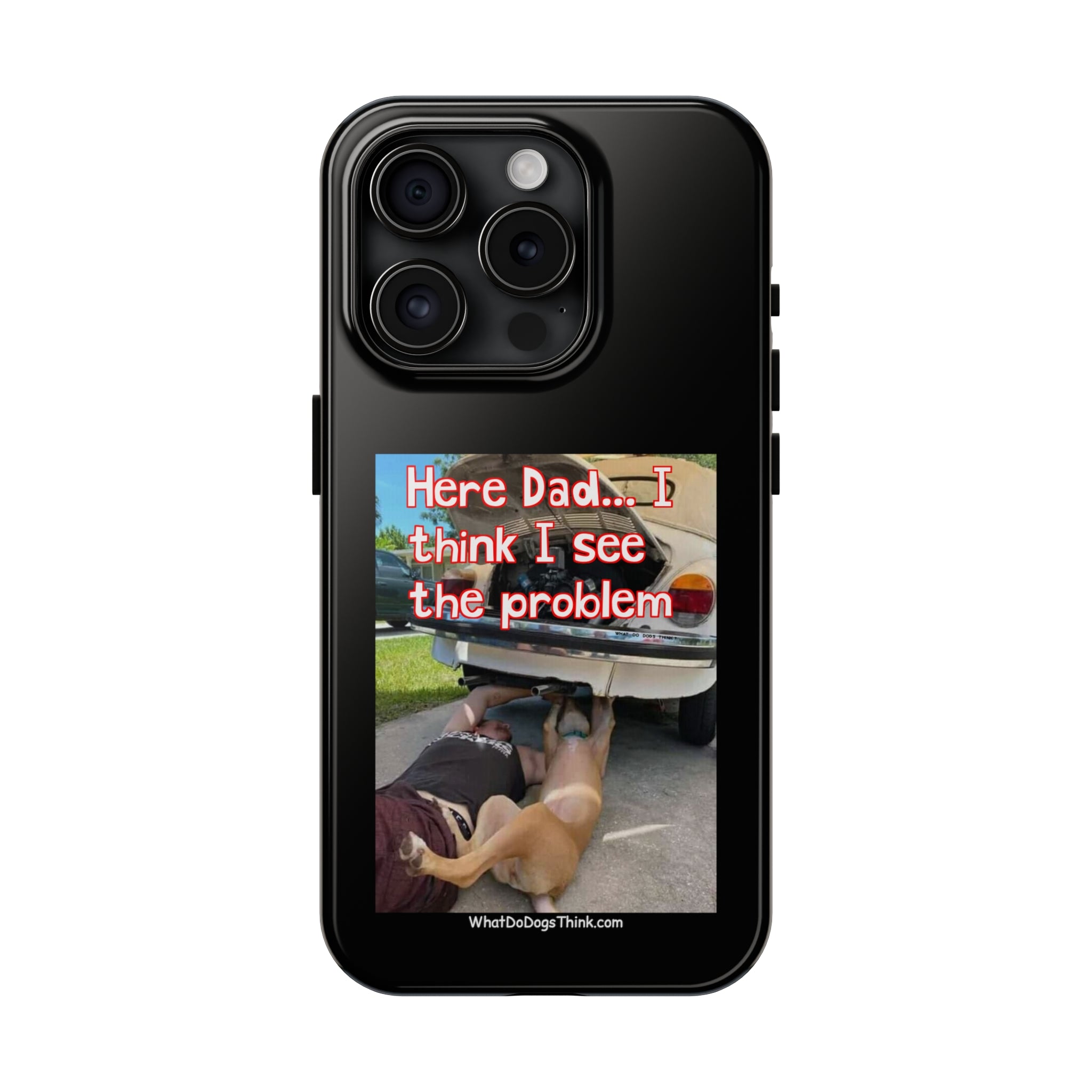 Here Dad Black Tough Phone Cases