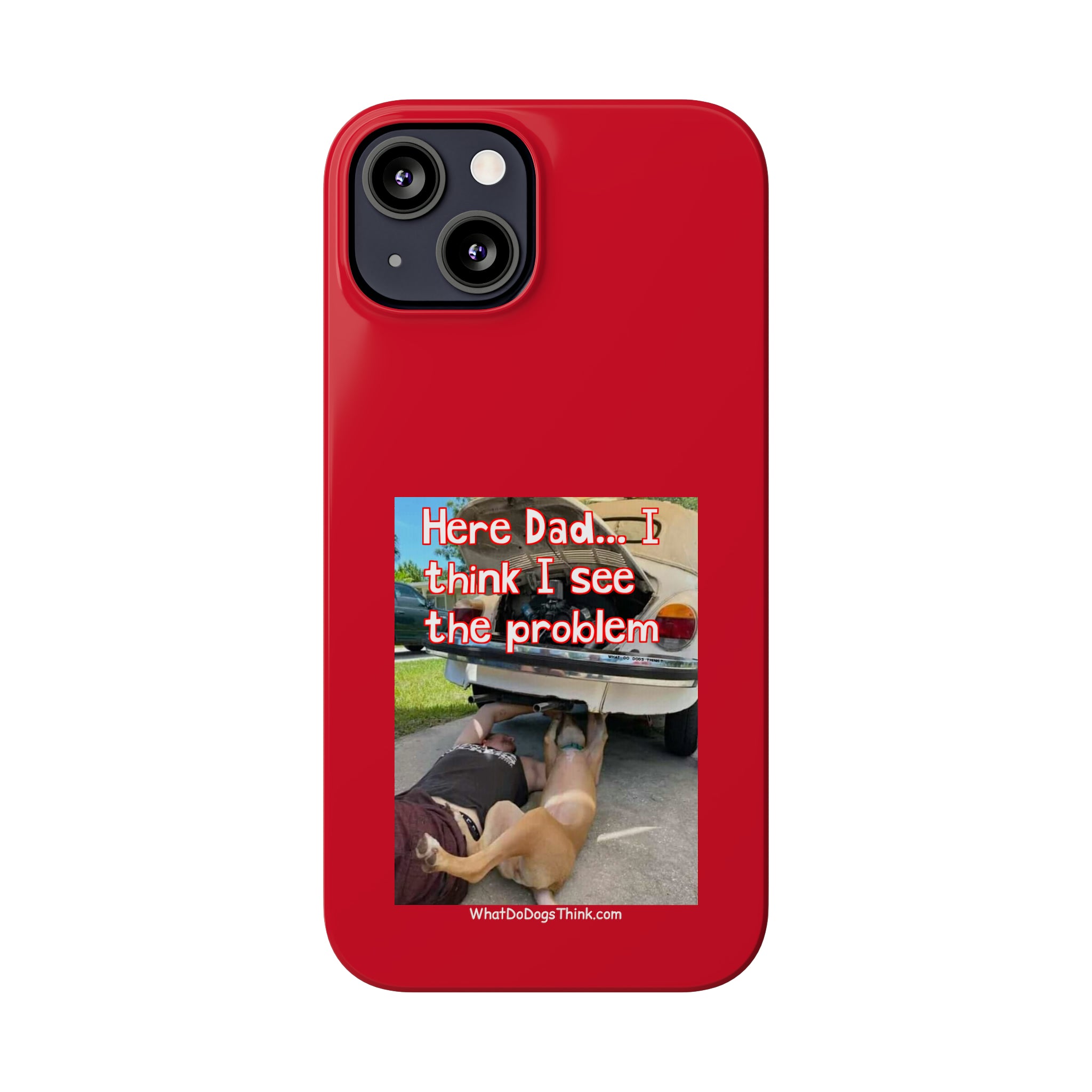 Here Dad Red Slim Phone Cases