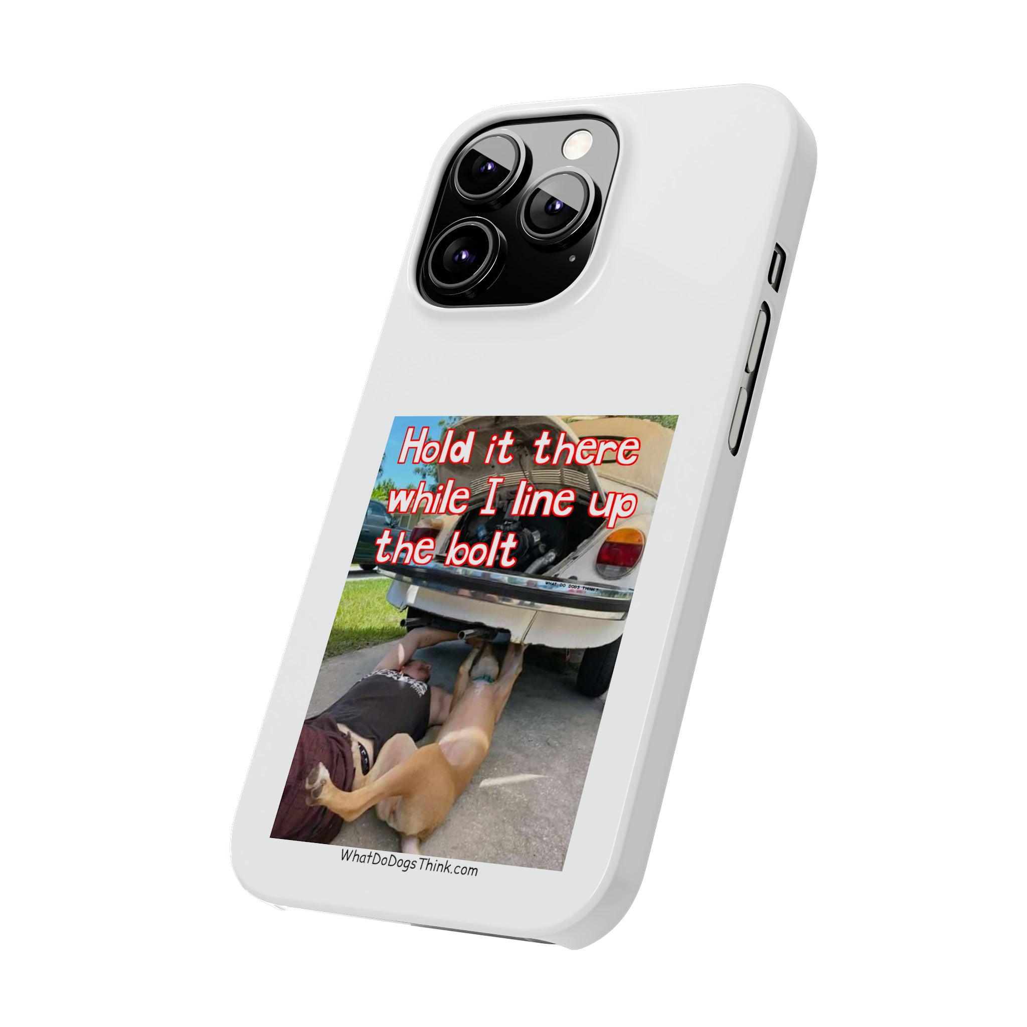 Hold It White Slim Phone Cases