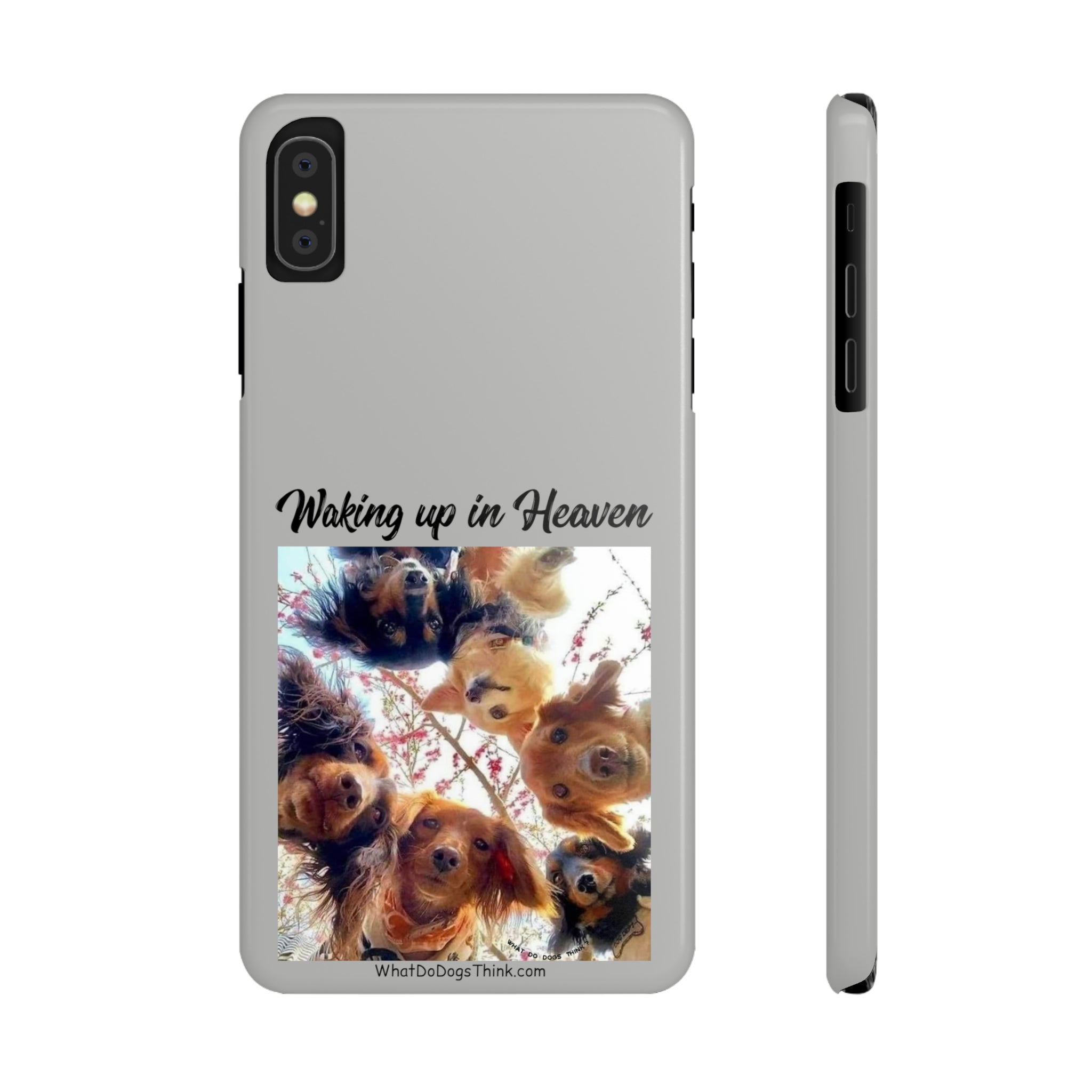 Waking Up In Heaven Grey Slim Phone Cases