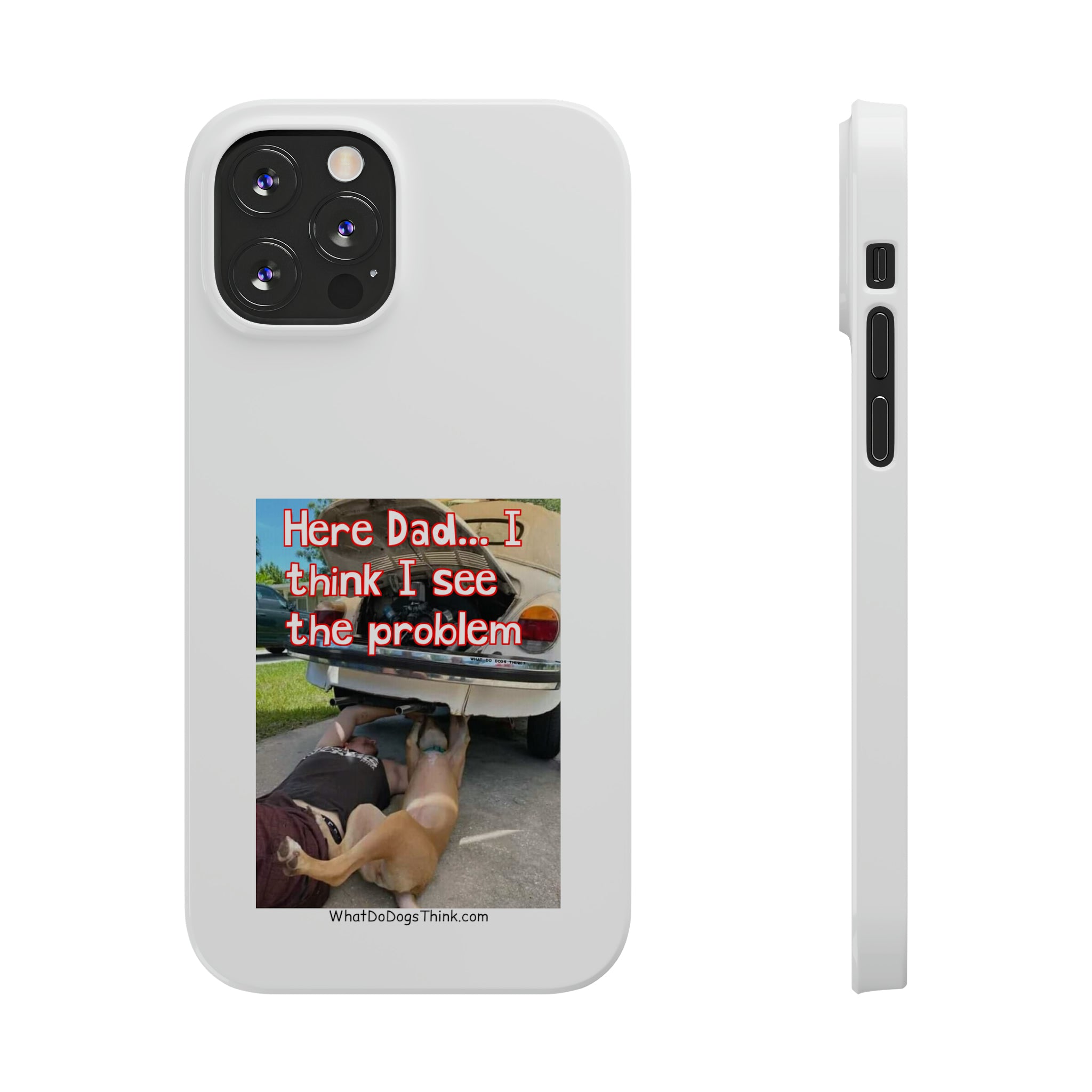 Here Dad White Slim Phone Cases