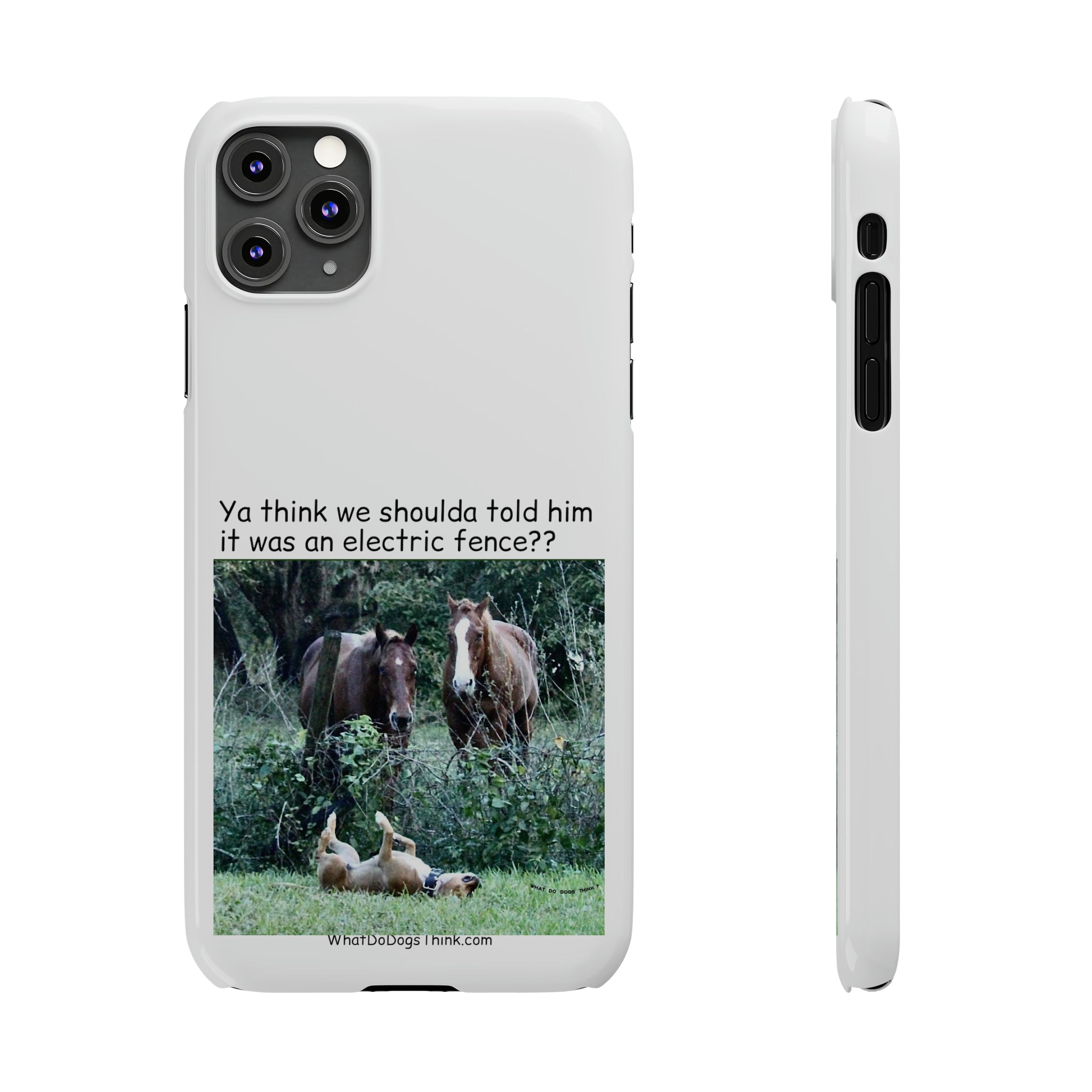 Electric Fence White Slim Phone Case
