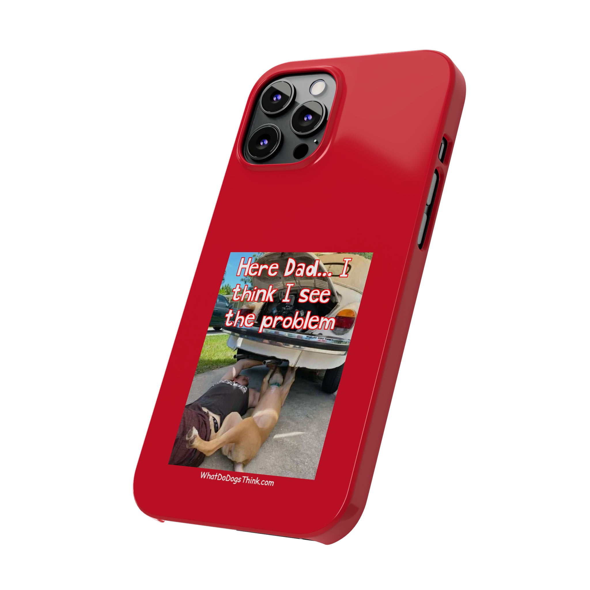 Here Dad Red Slim Phone Cases
