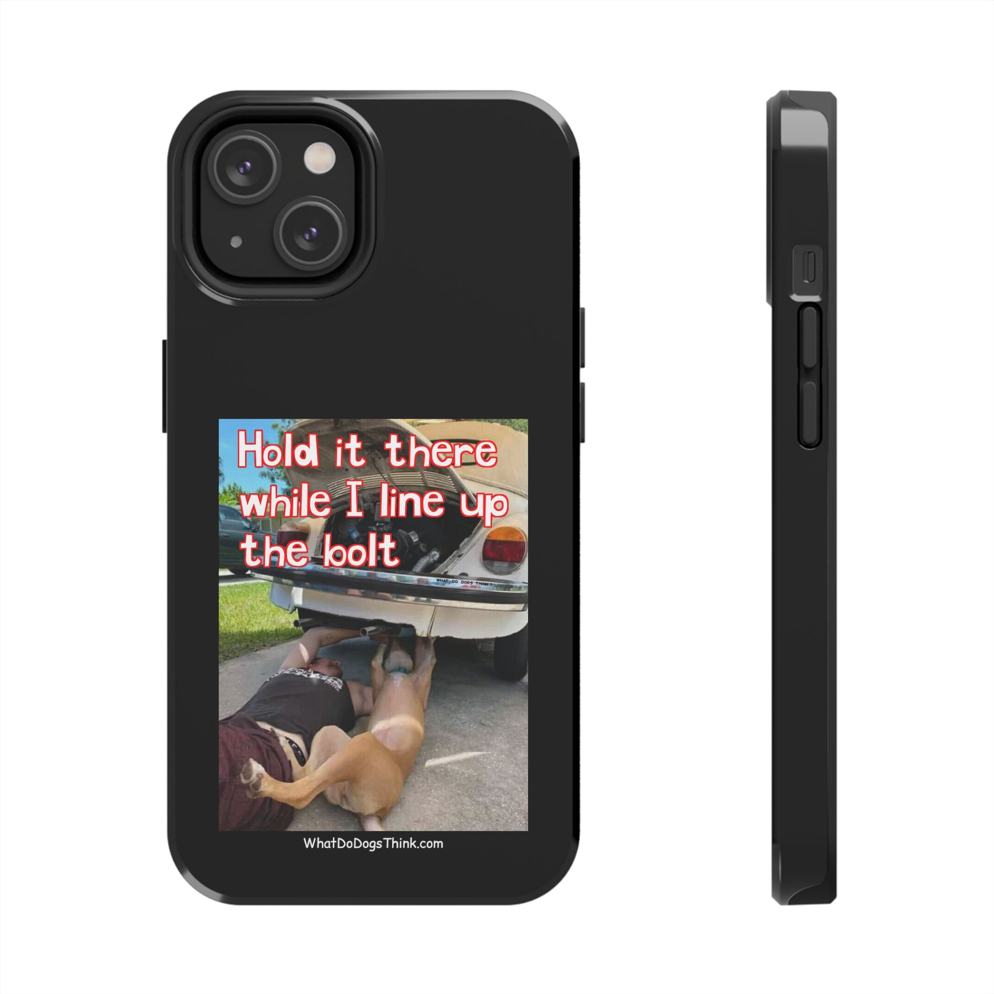 Hold it Black Tough Phone Cases