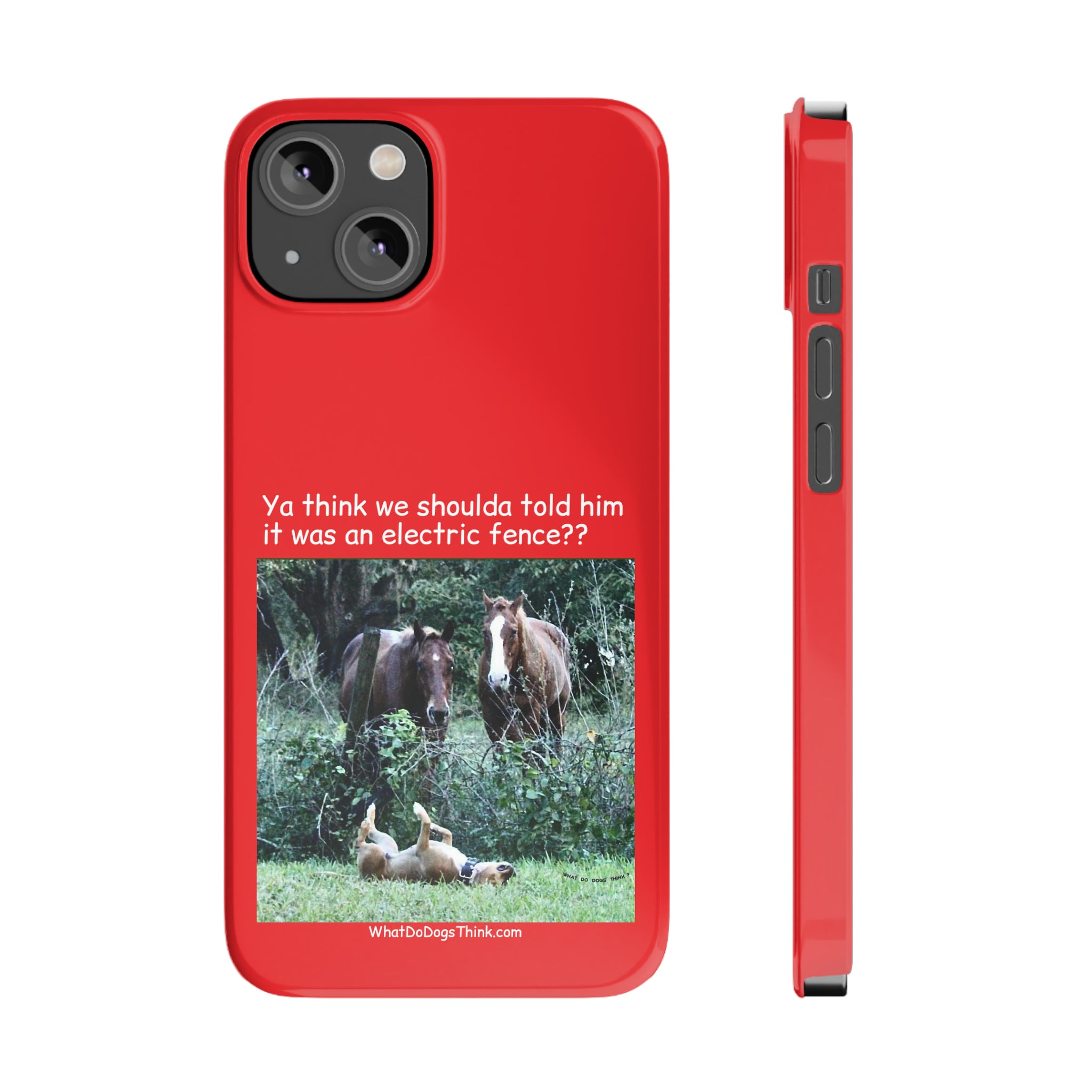 Electric Fence Red Slim Phone Case