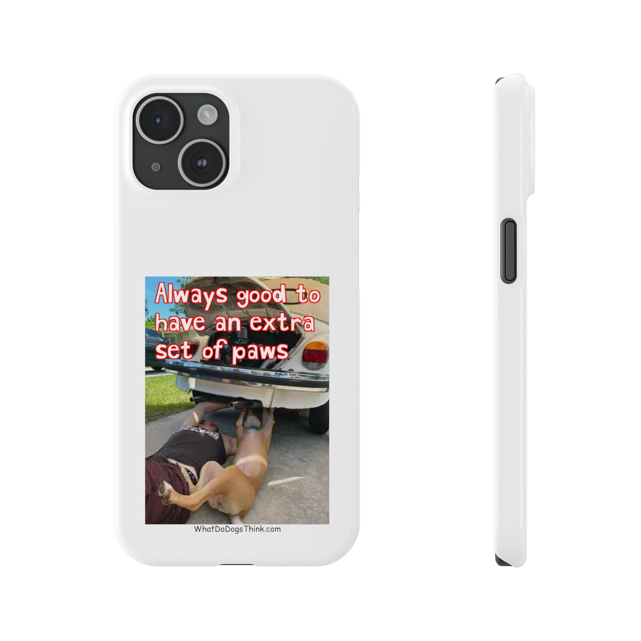 Extra Paws White Slim Phone Case