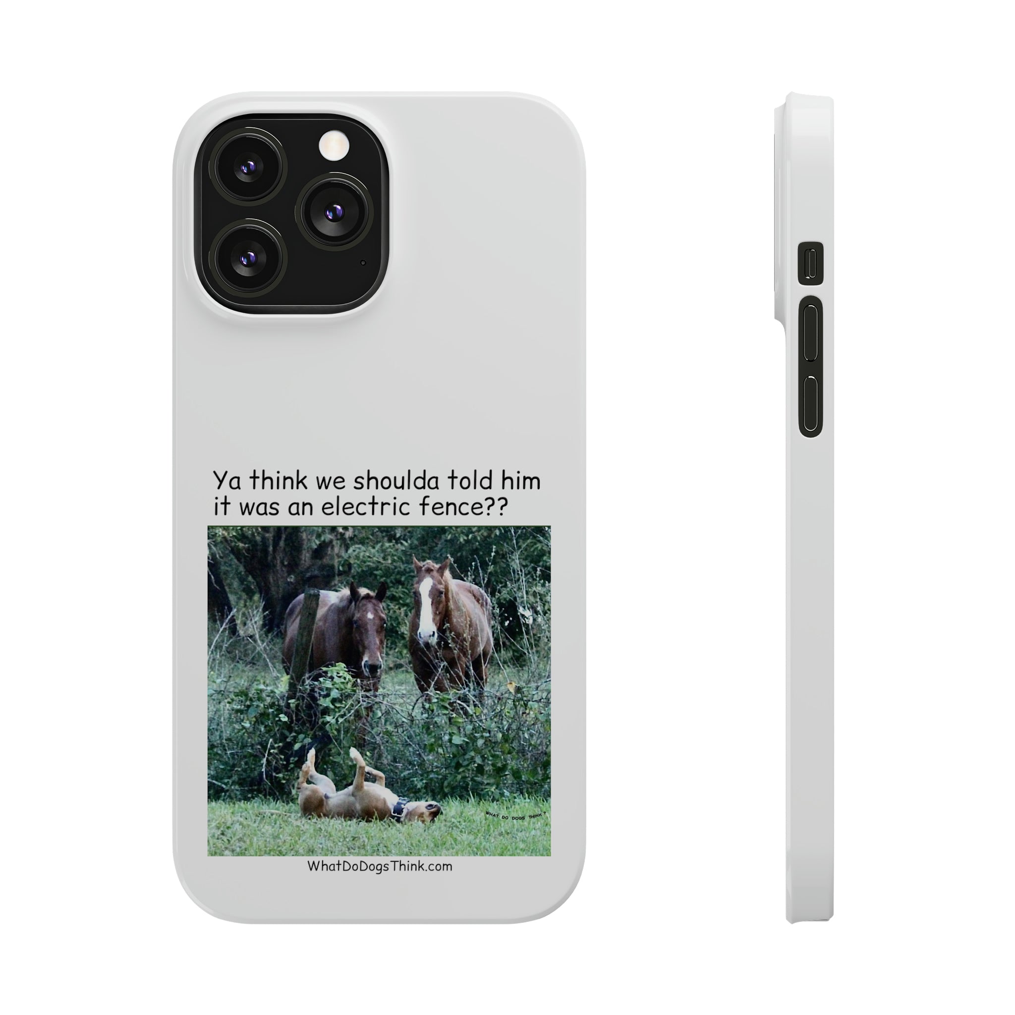 Electric Fence White Slim Phone Case