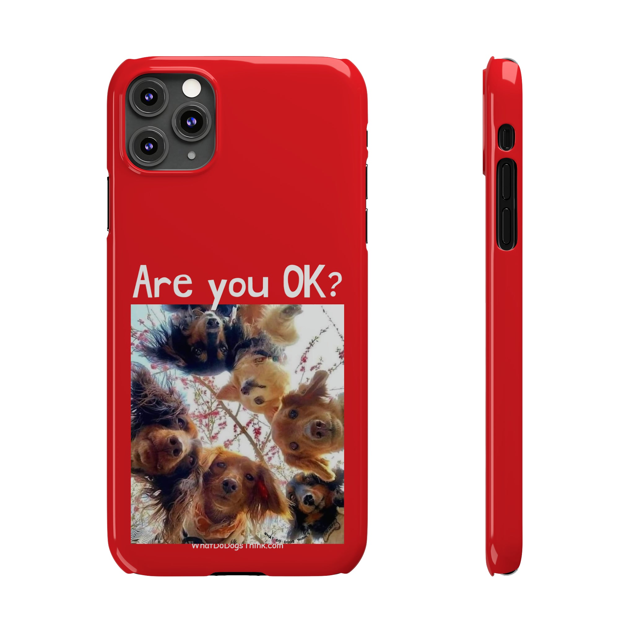 Are you OK? Red Slim Phone Cases
