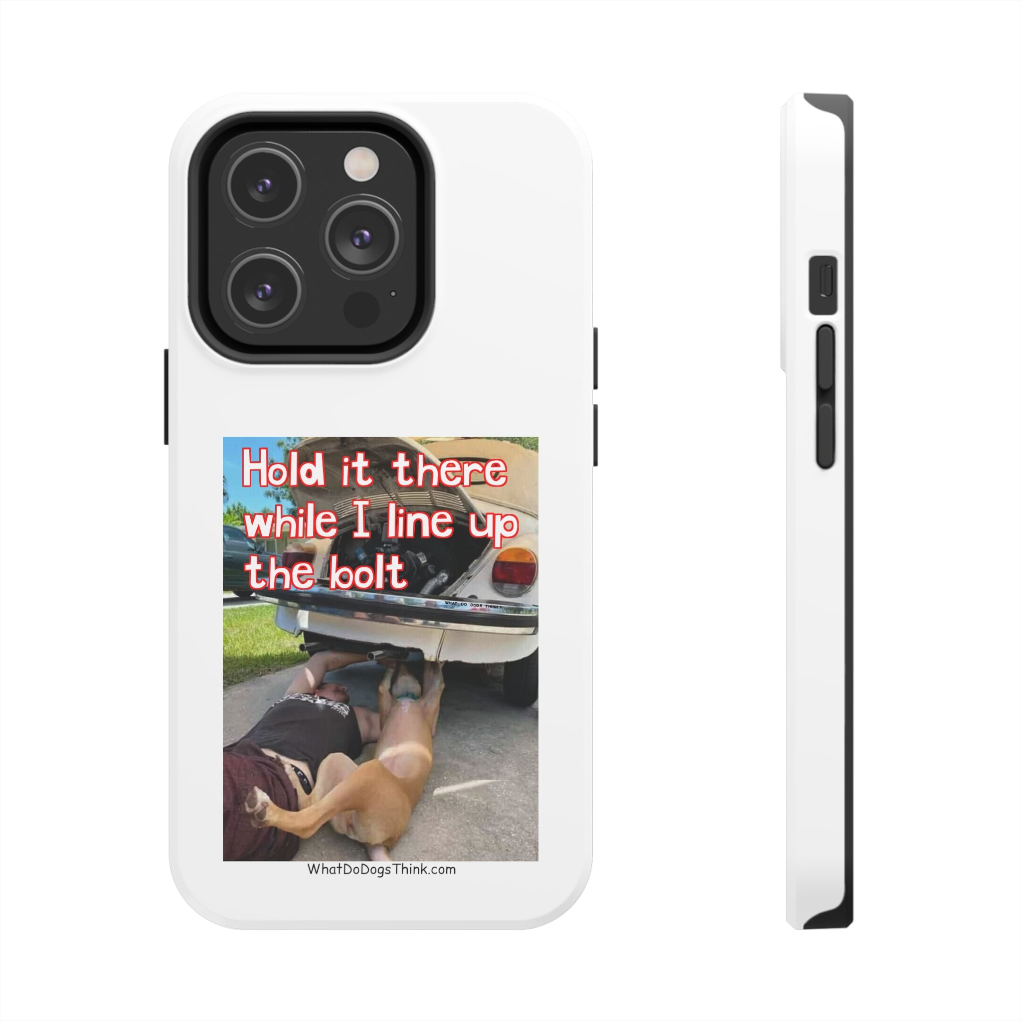 Hold it White Tough Phone Cases