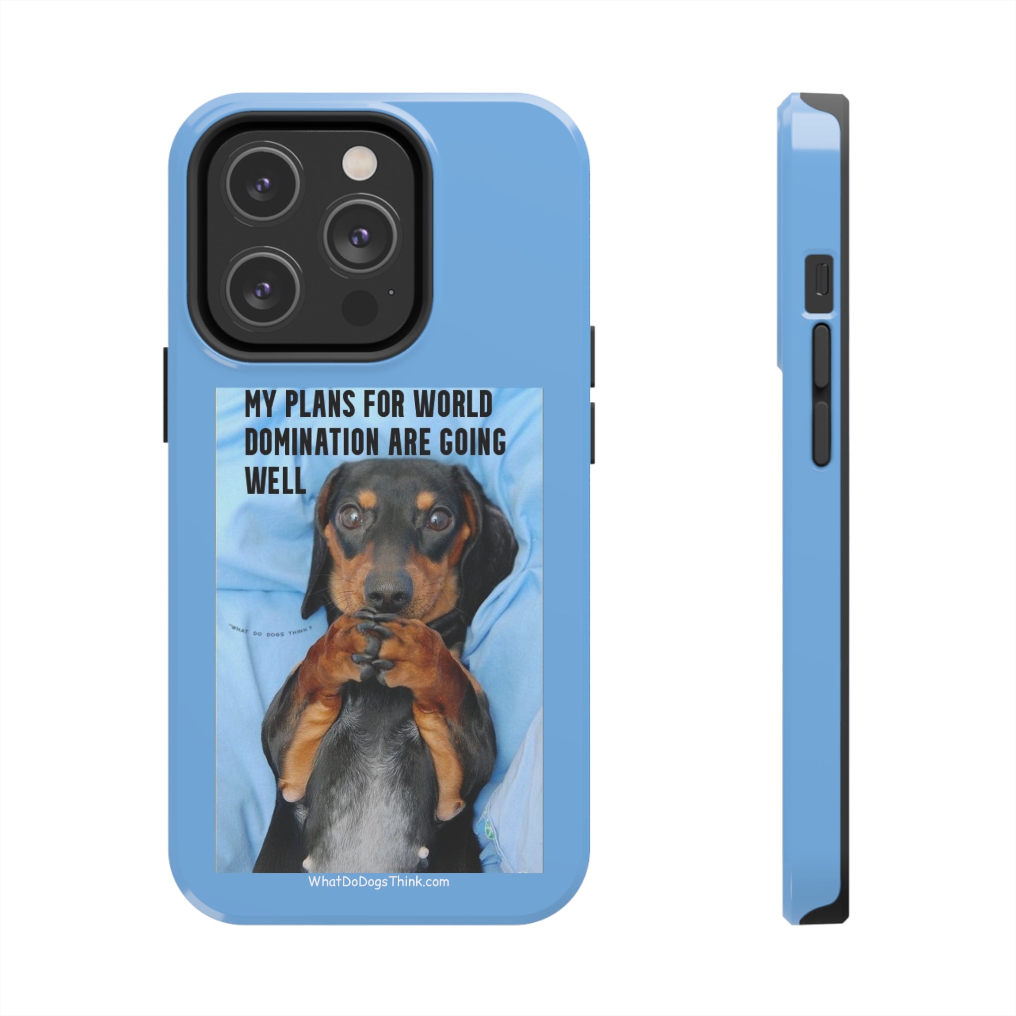 World Domination Blue Tough Phone Cases