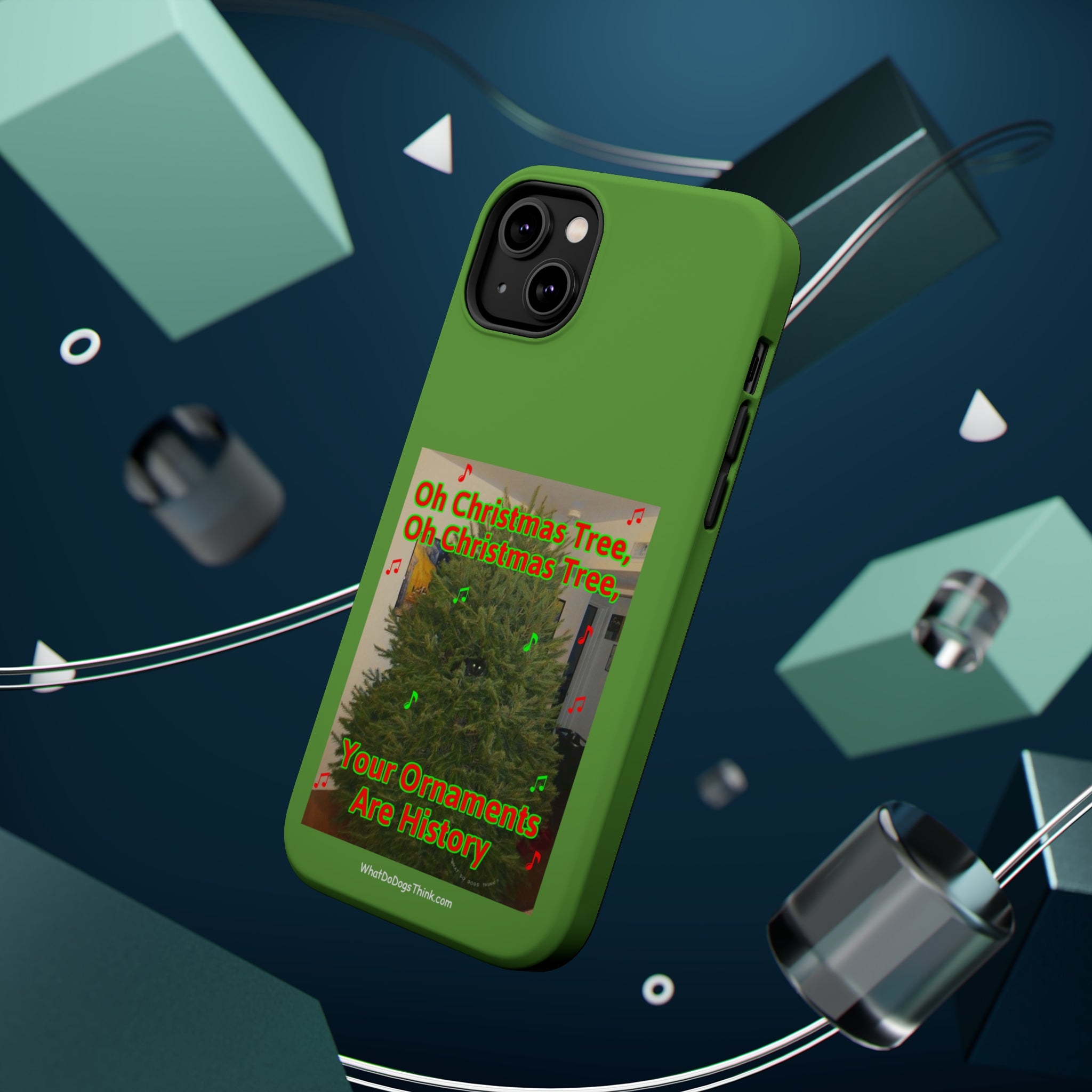 Christmas Tree Cat Green MagSafe Tough Case