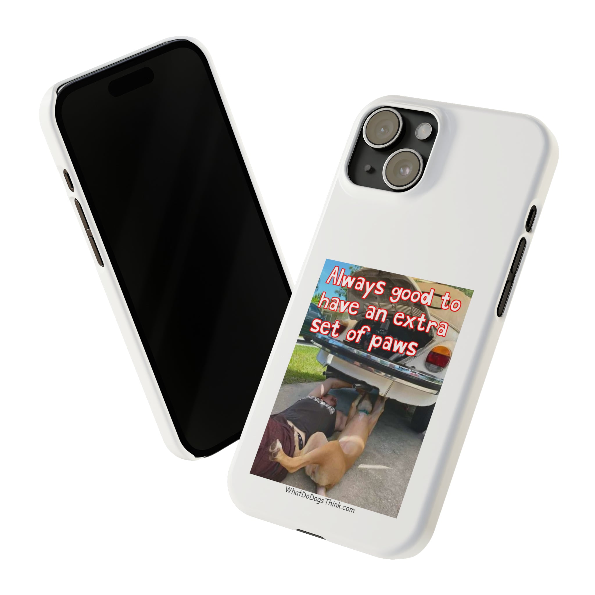 Extra Paws White Slim Phone Case