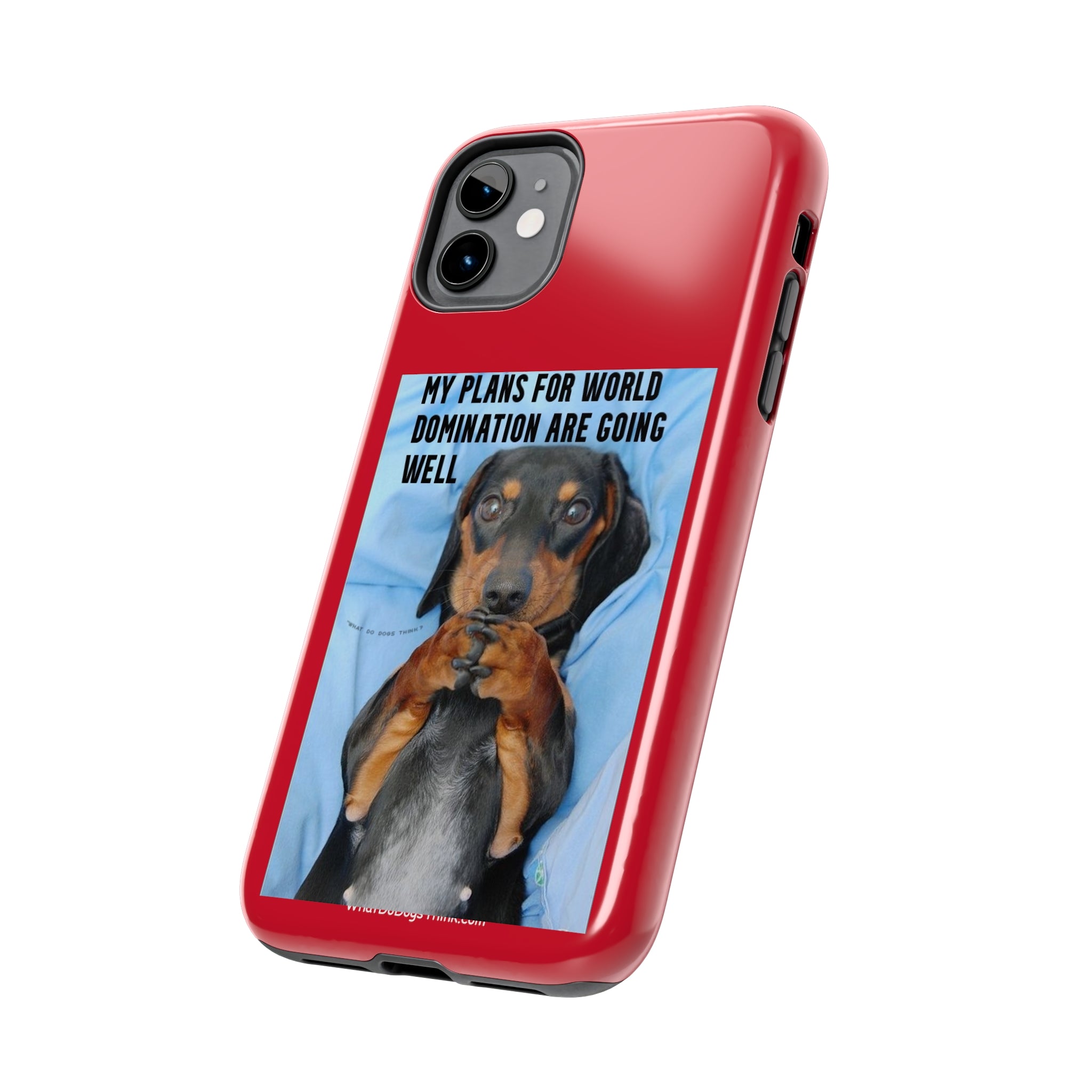 World Domination Red Tough Phone Cases