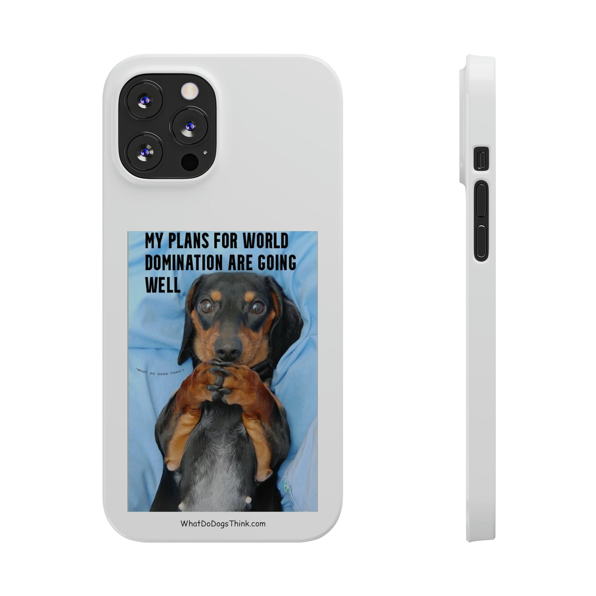 World Domination White Slim Phone Cases