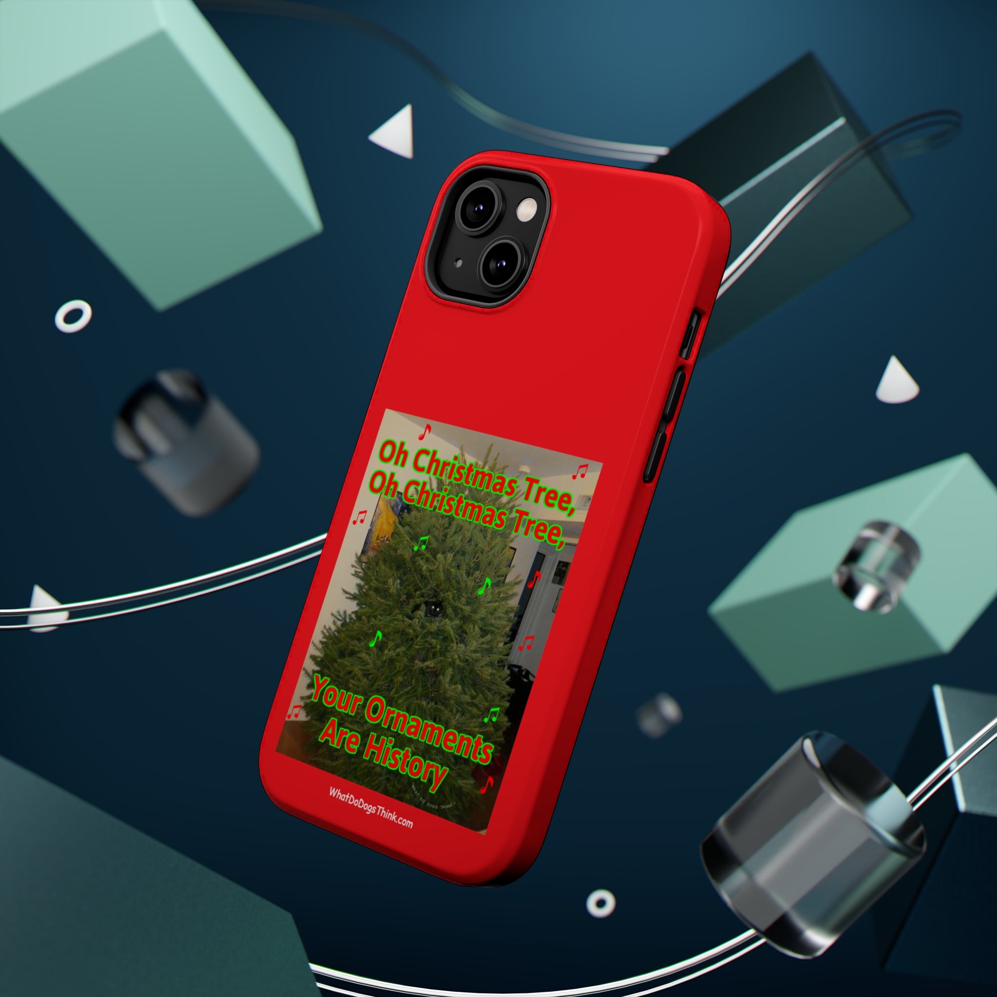 Christmas Tree Cat Red MagSafe Tough Case