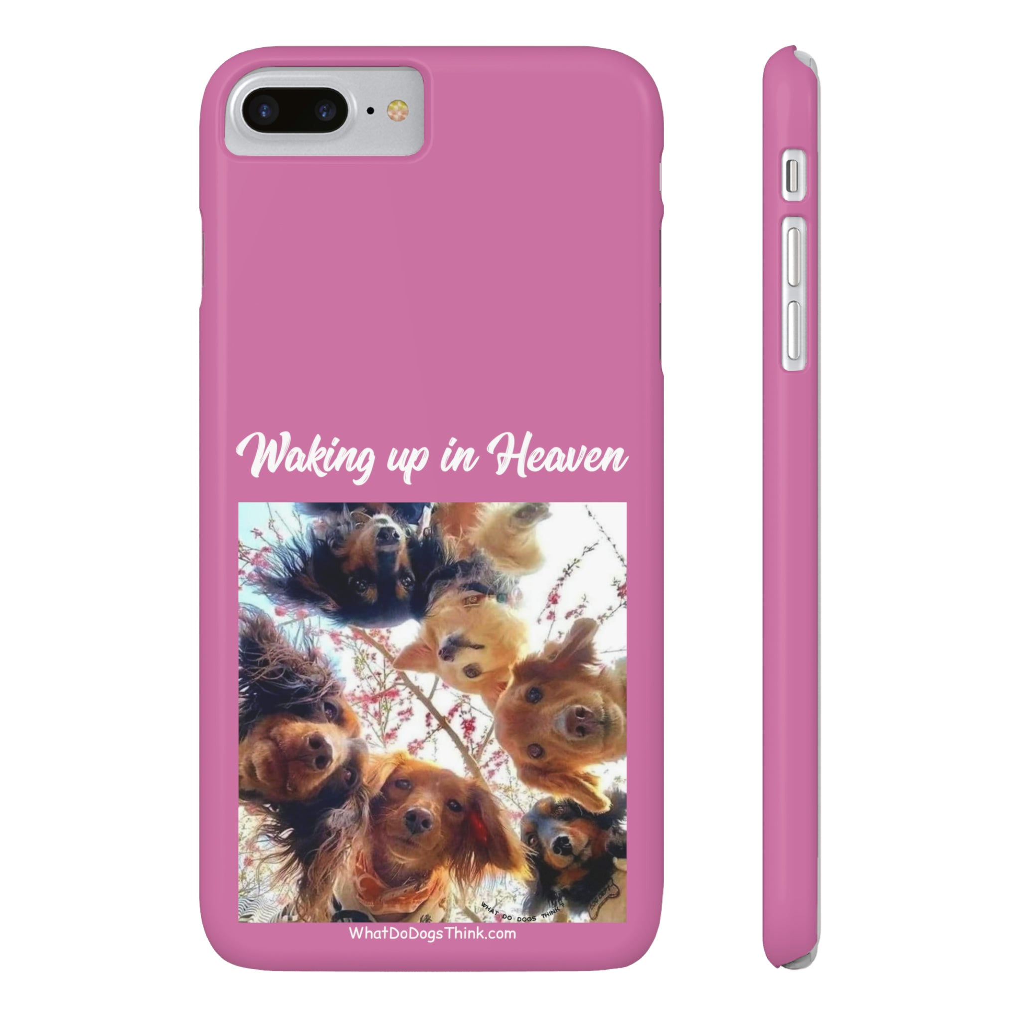 Waking Up In Heaven Pink Slim Phone Cases
