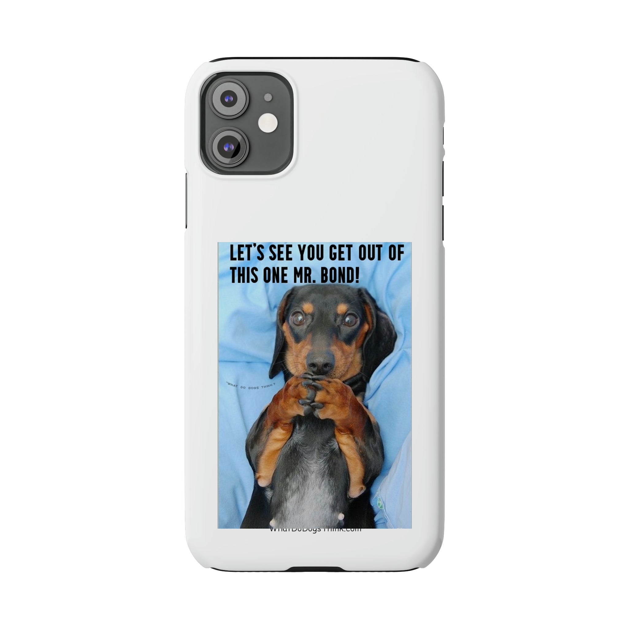 Mr. Bond White Slim Phone Cases