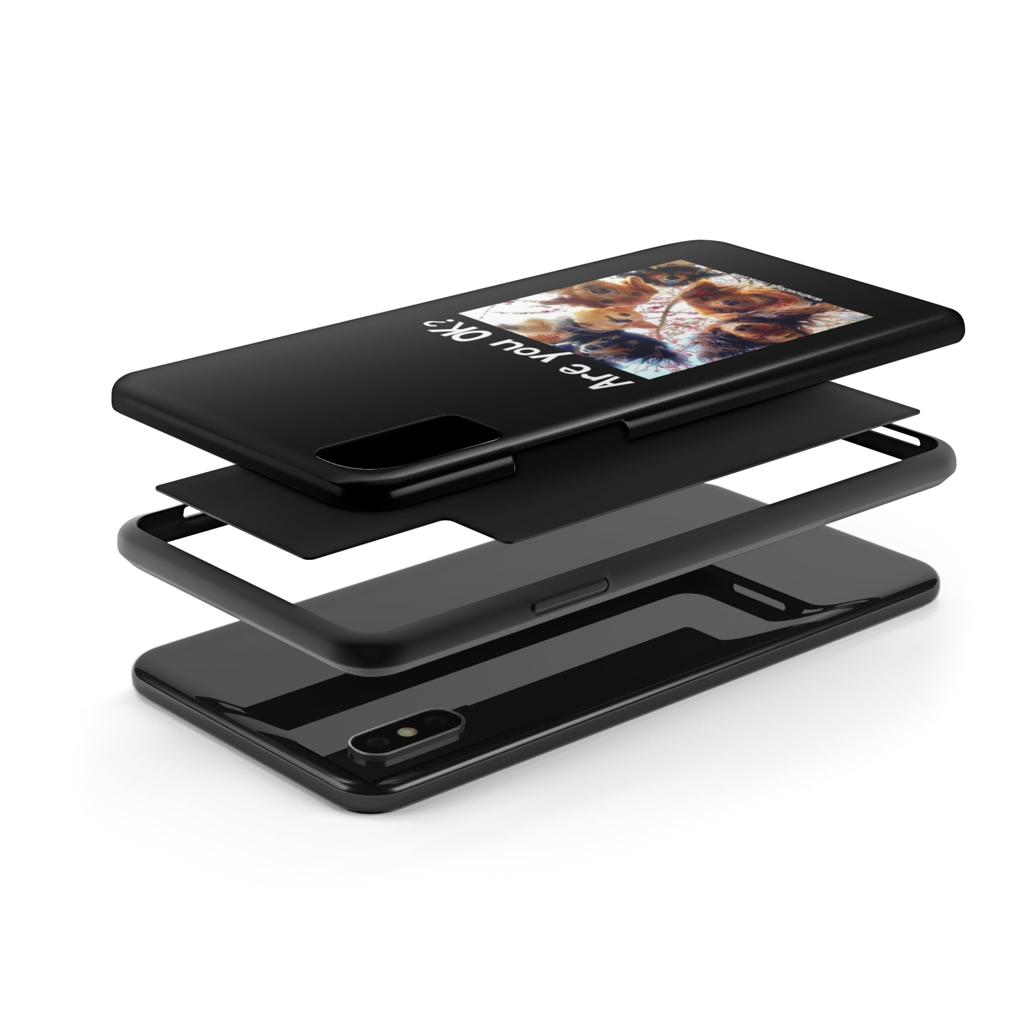 Are you OK? Black Tough Phone Cases
