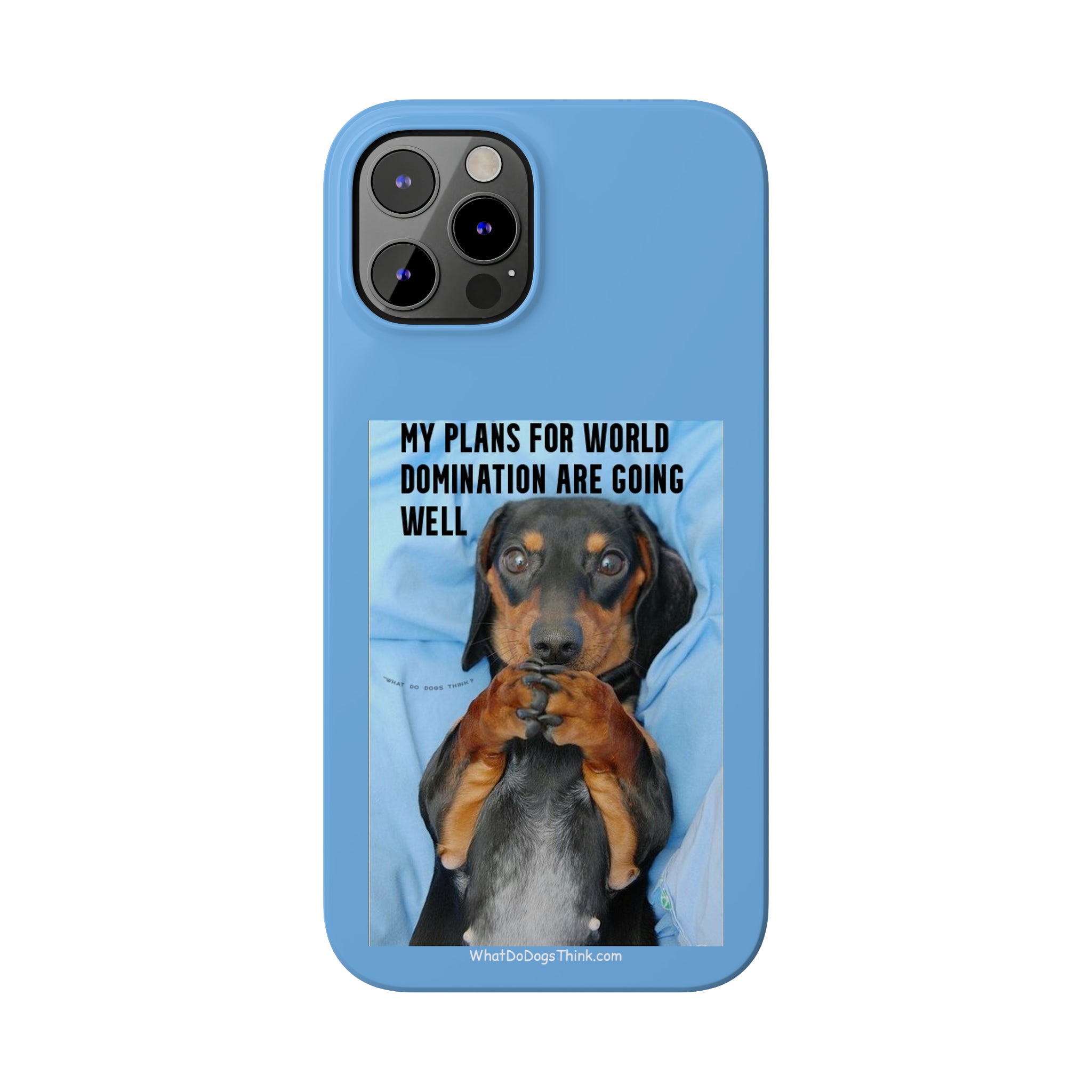 World Domination Blue Slim Phone Cases
