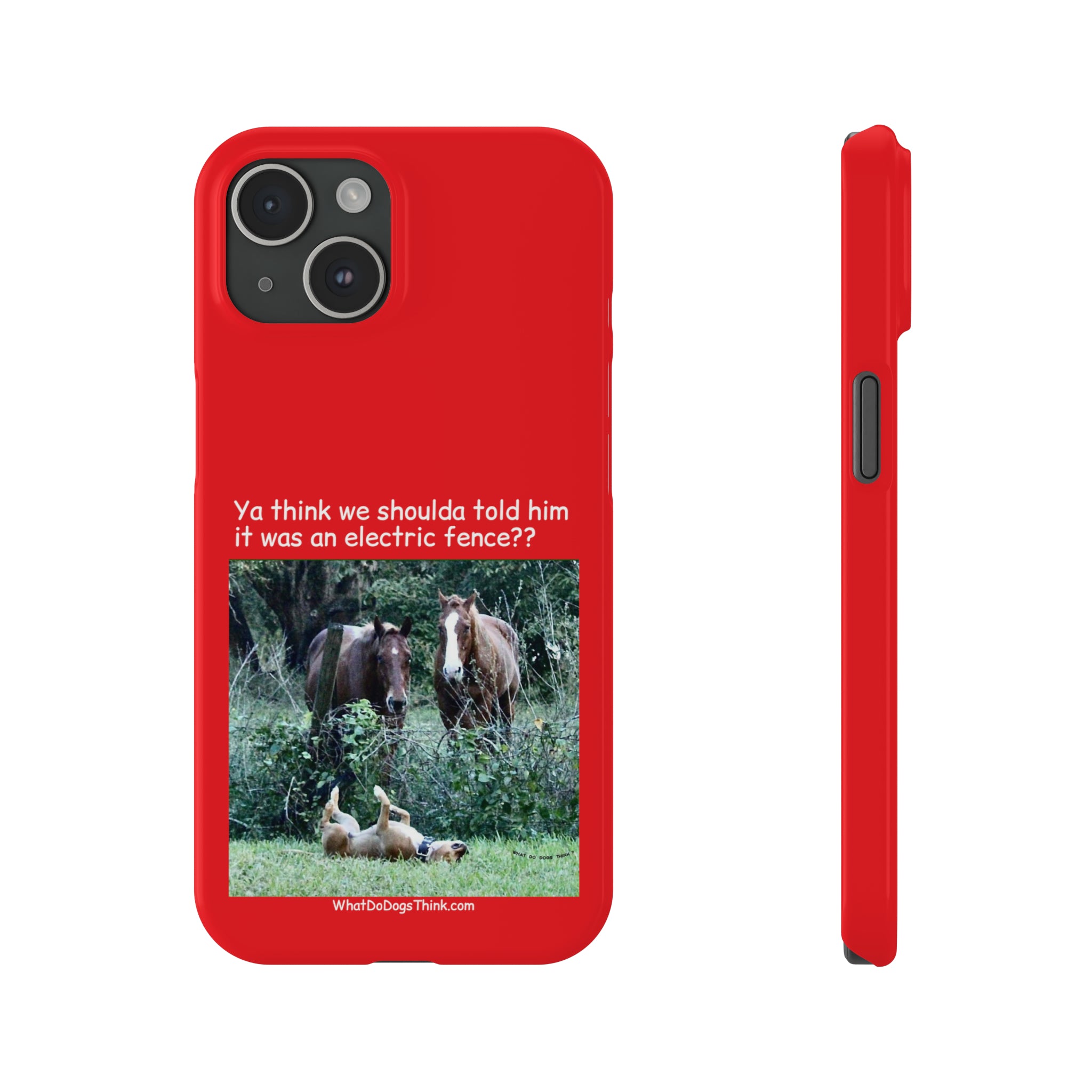 Electric Fence Red Slim Phone Case