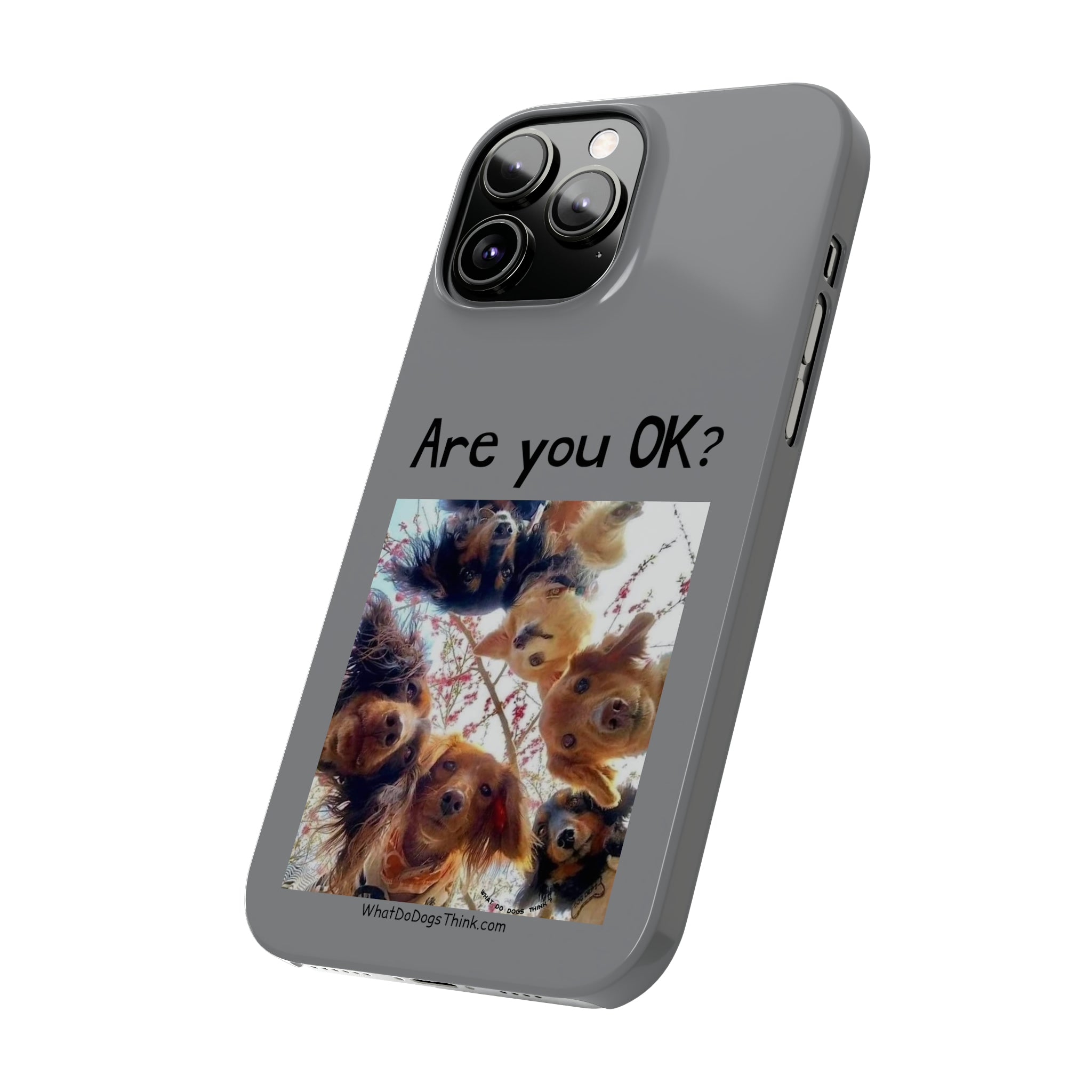 Are you OK? Grey Slim Phone Cases