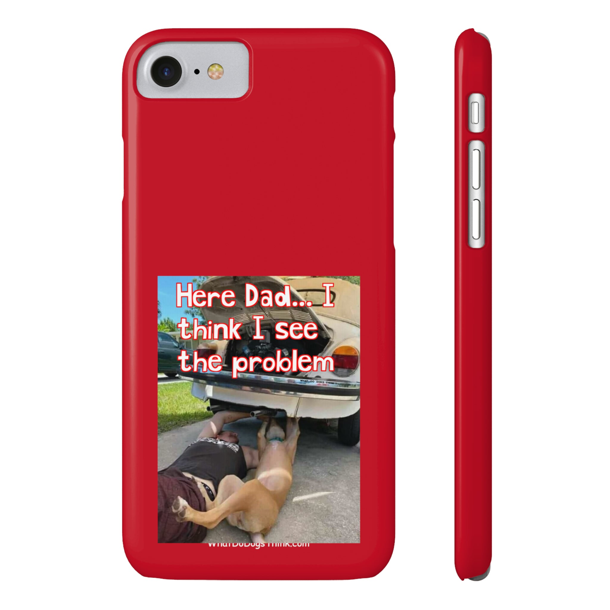 Here Dad Red Slim Phone Cases