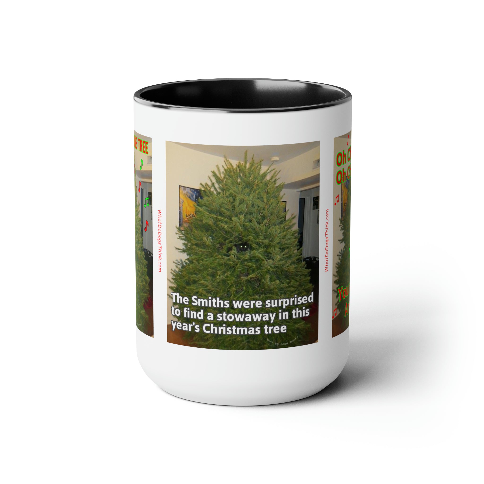 Christmas Tree Cat Mug 15oz
