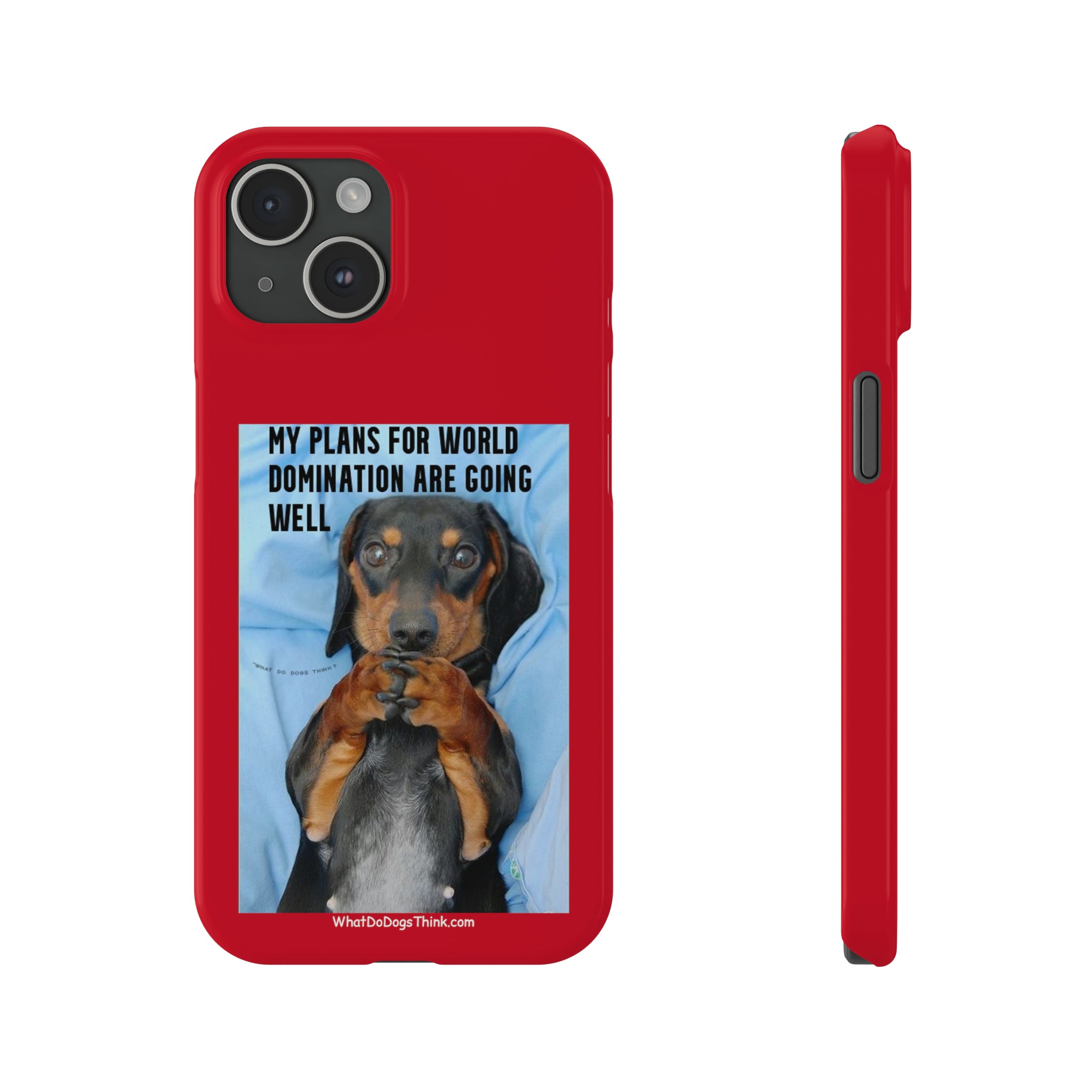 World Domination Red Slim Phone Cases
